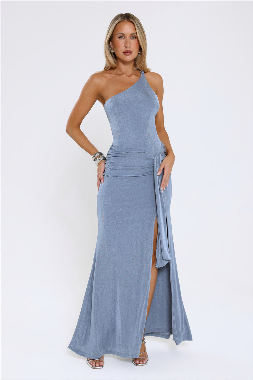 Summer Whisper Maxi Skirt Steel