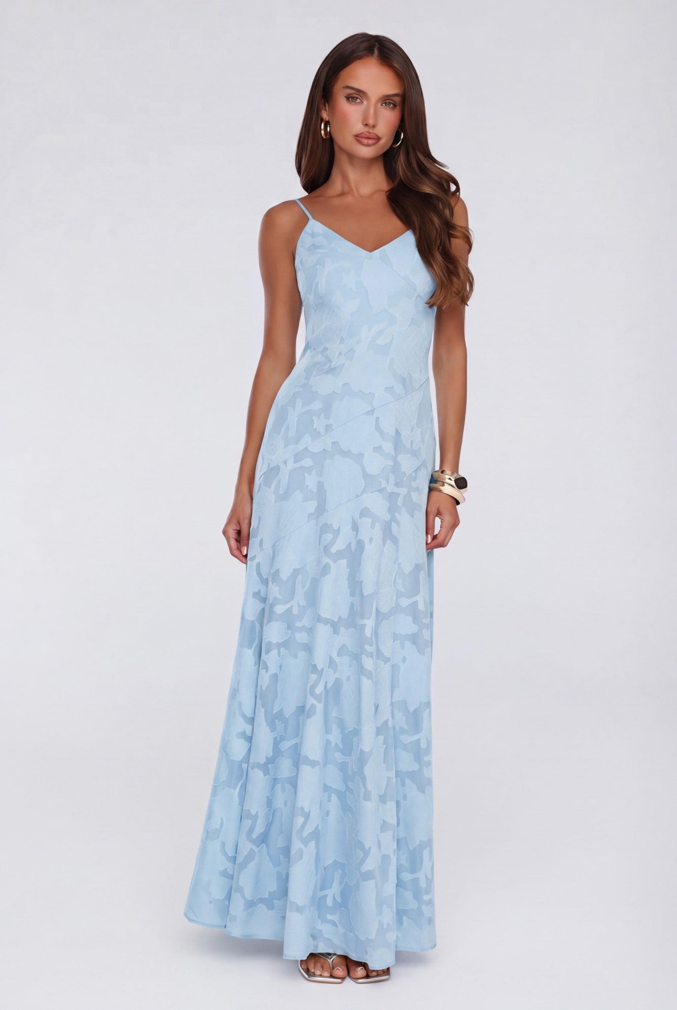 Dancing Spark Maxi Dress Light Blue