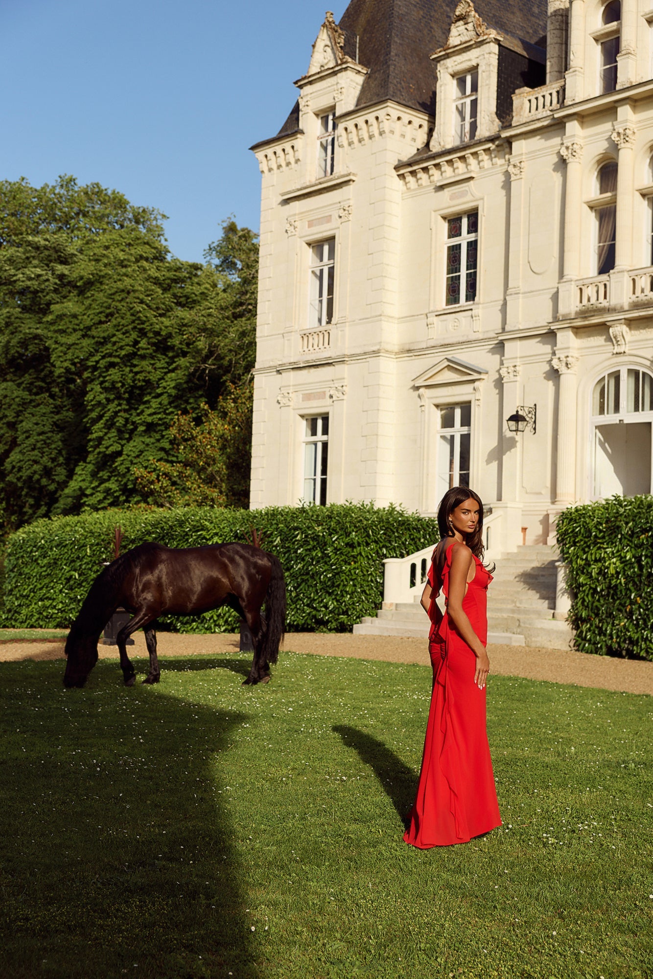 Pop Of Drama Maxi Dress Red