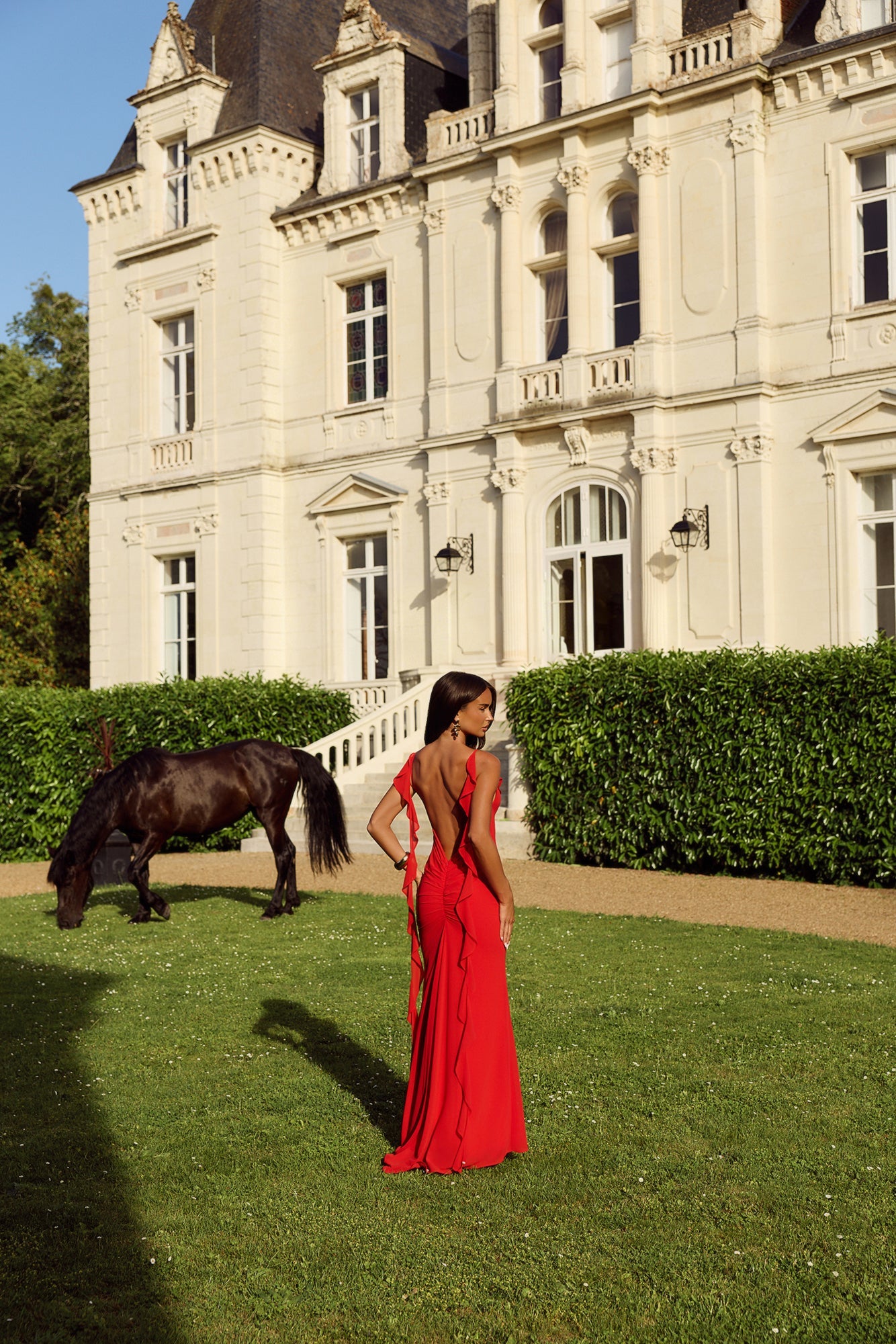 Pop Of Drama Maxi Dress Red