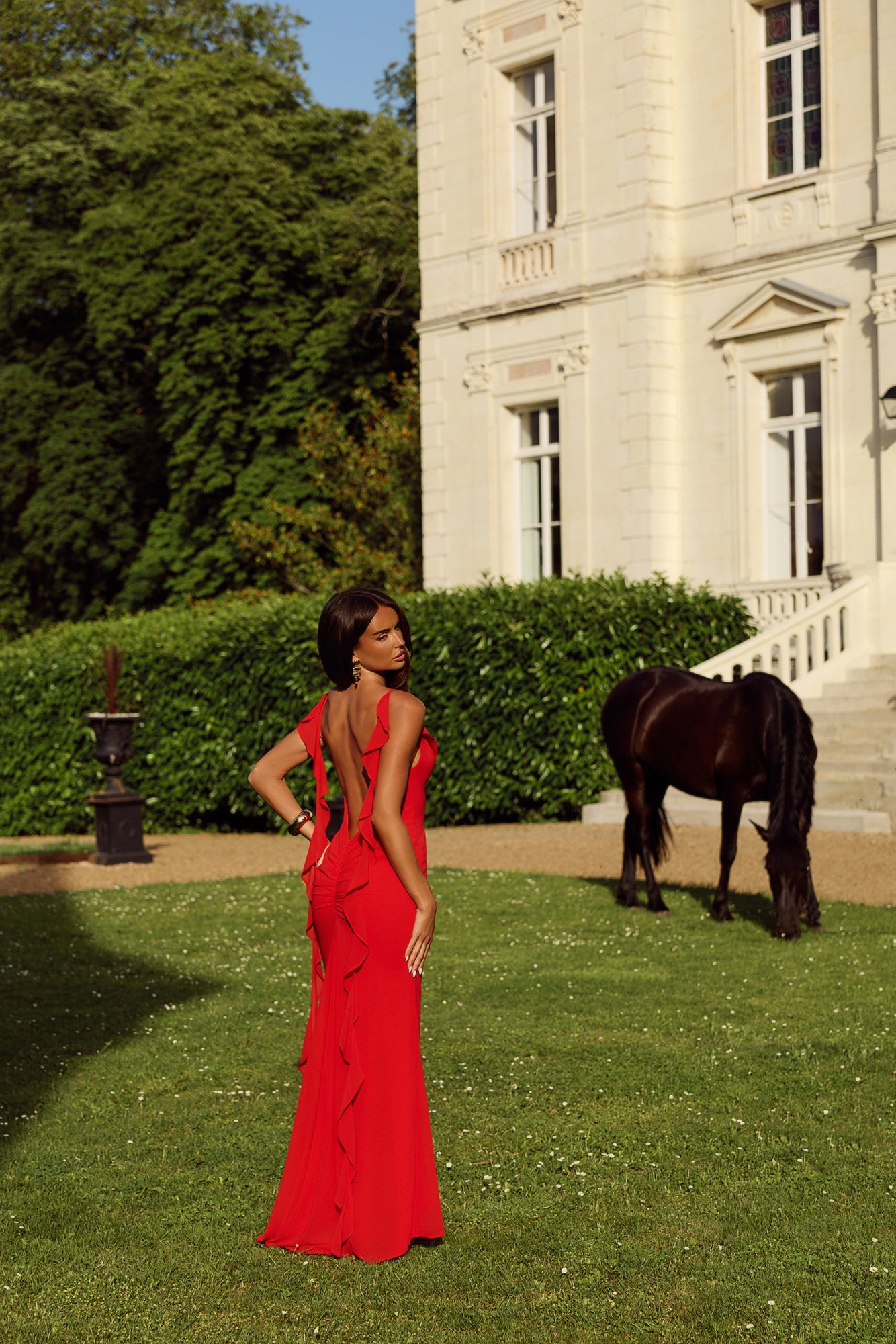 Pop Of Drama Maxi Dress Red