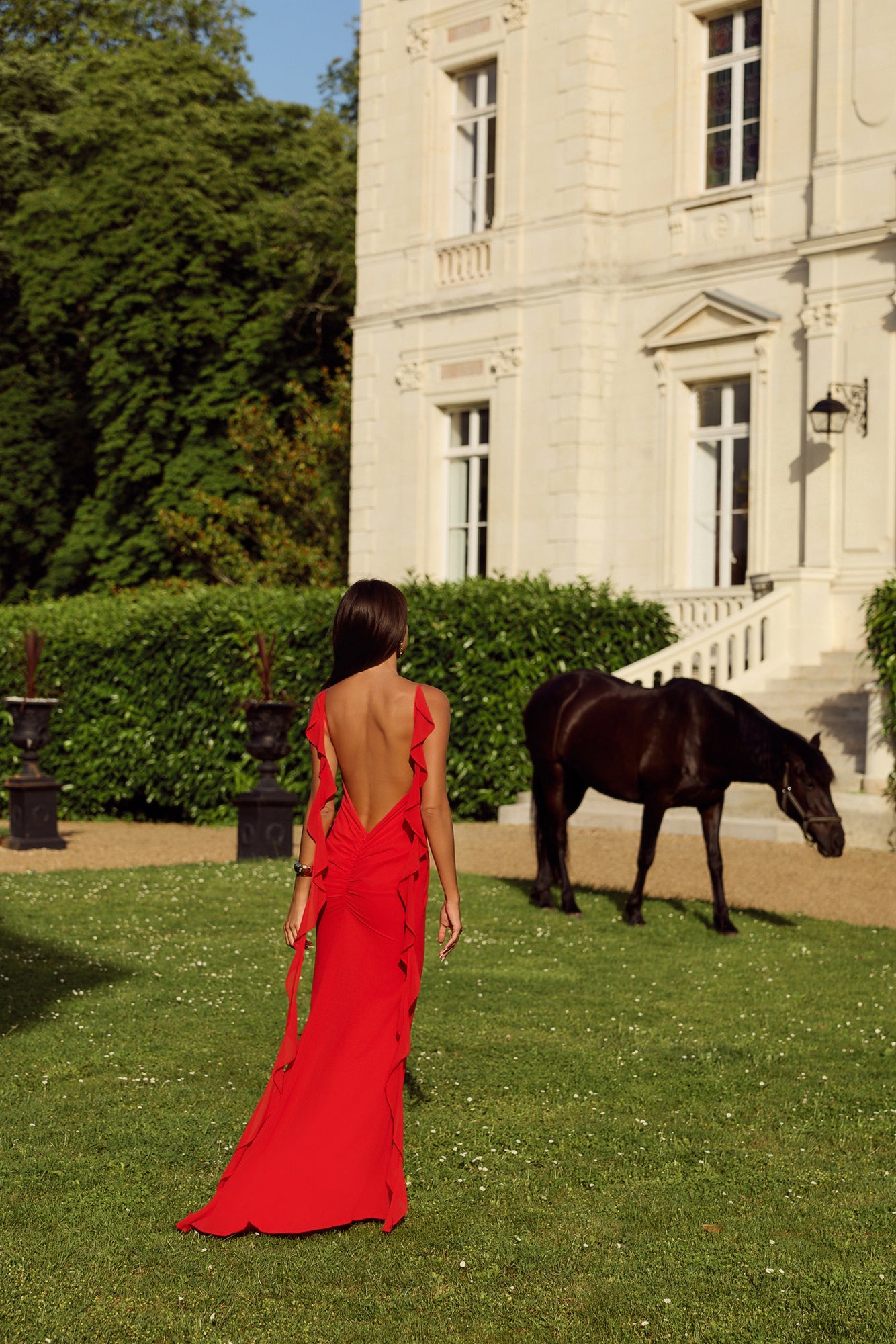 Pop Of Drama Maxi Dress Red