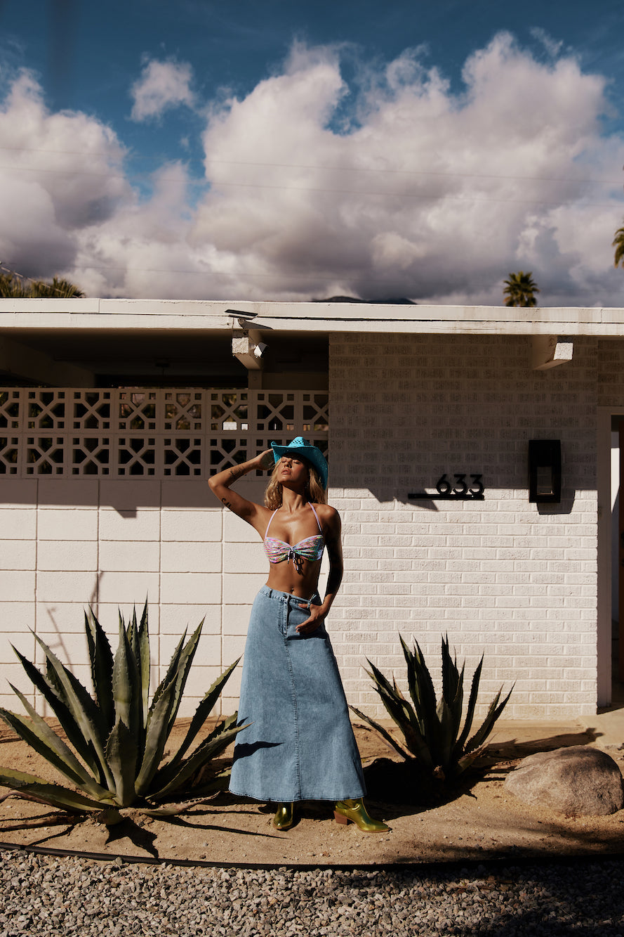 HELLO MOLLY Chelsea The VIP Swim Top Sequin