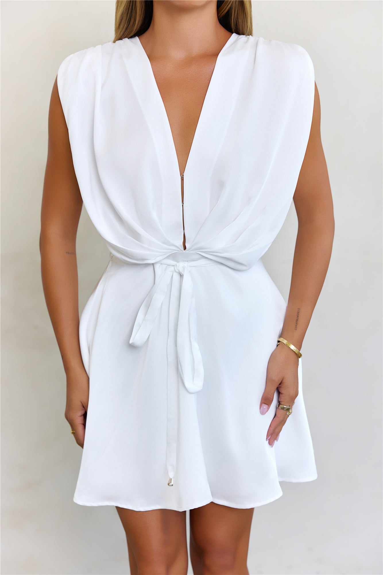 Elegant Muse Mini Dress White