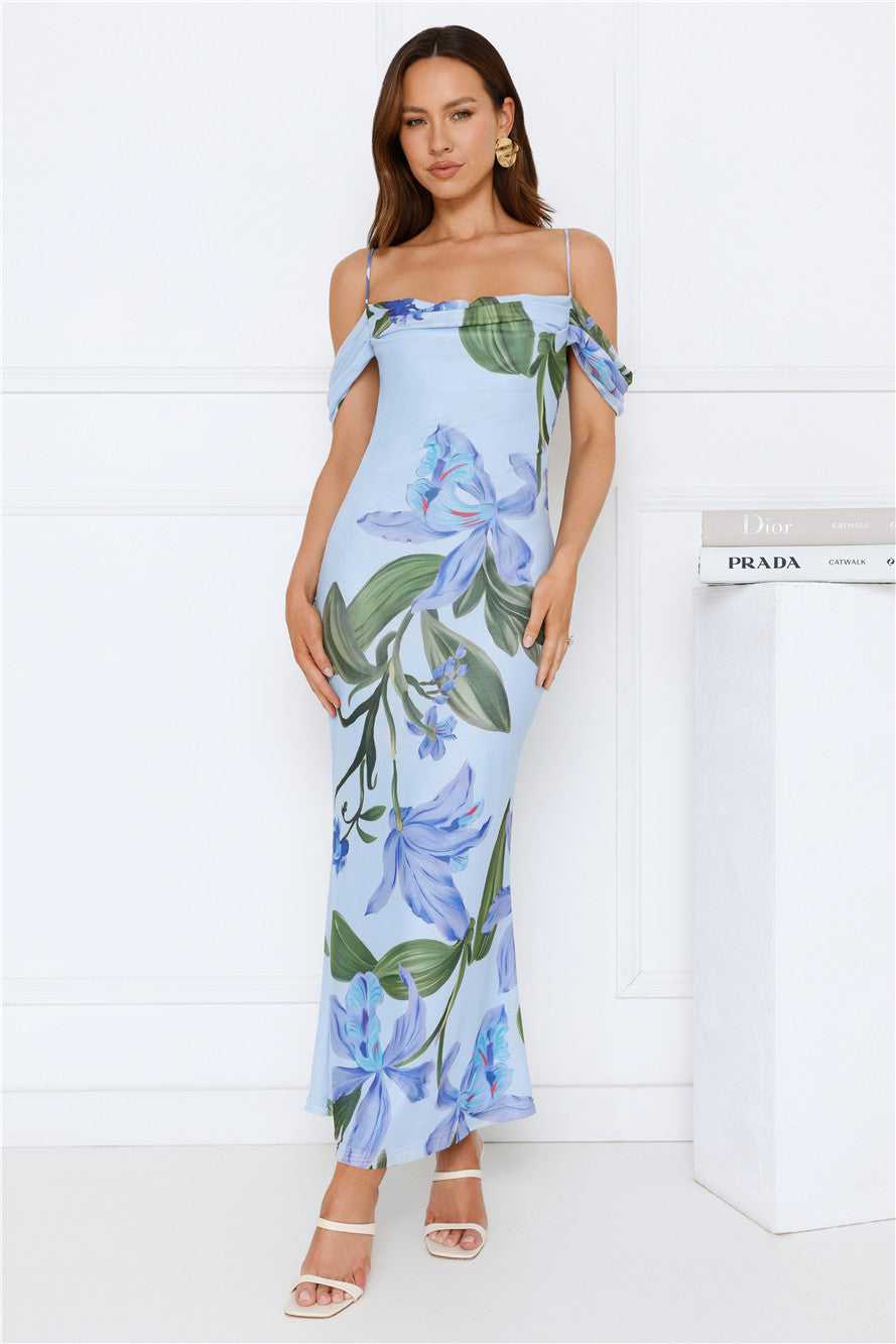 Starlet Society Maxi Dress Blue
