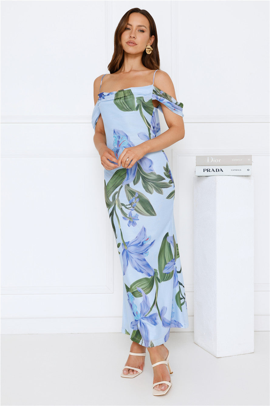 Starlet Society Maxi Dress Blue