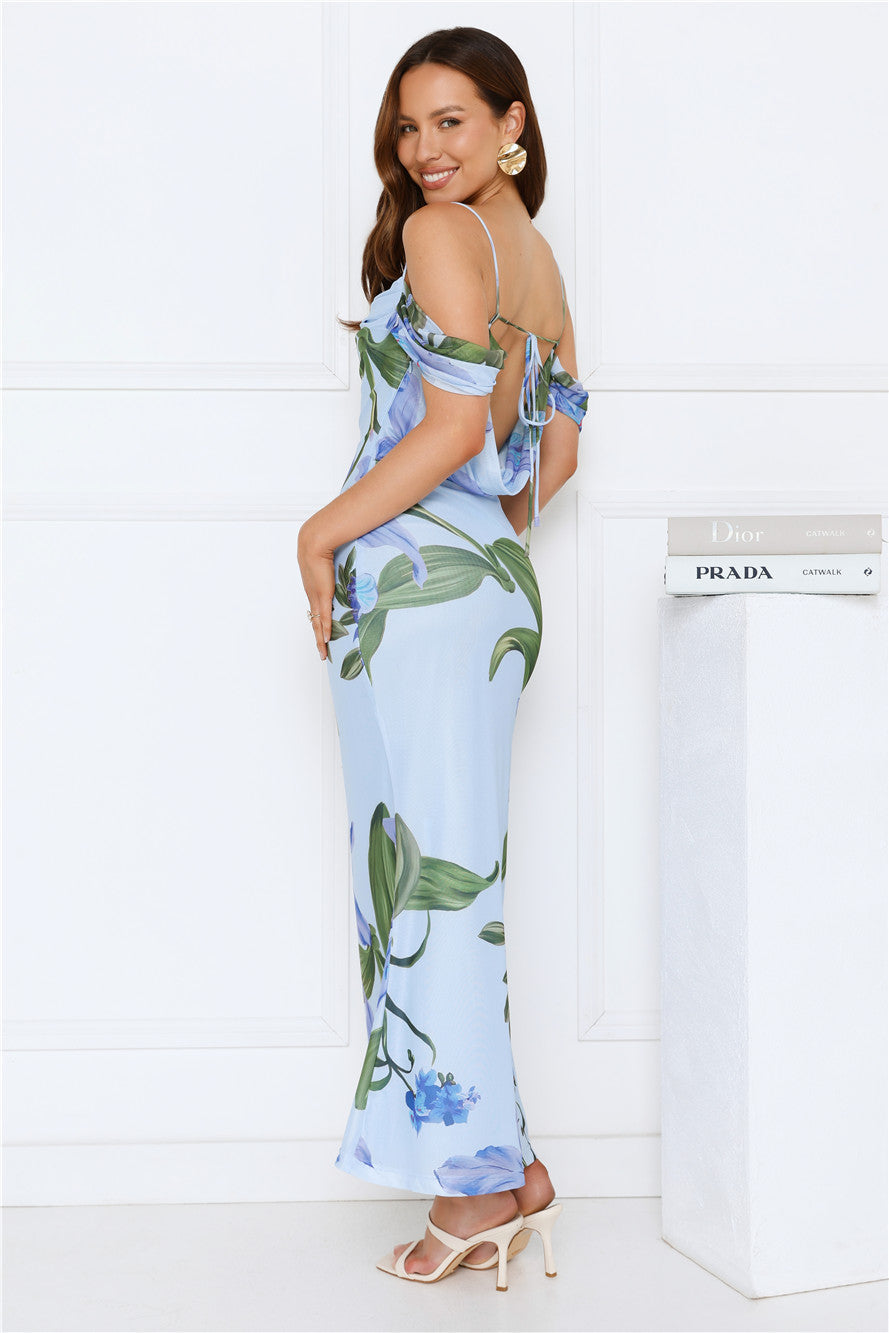 Starlet Society Maxi Dress Blue
