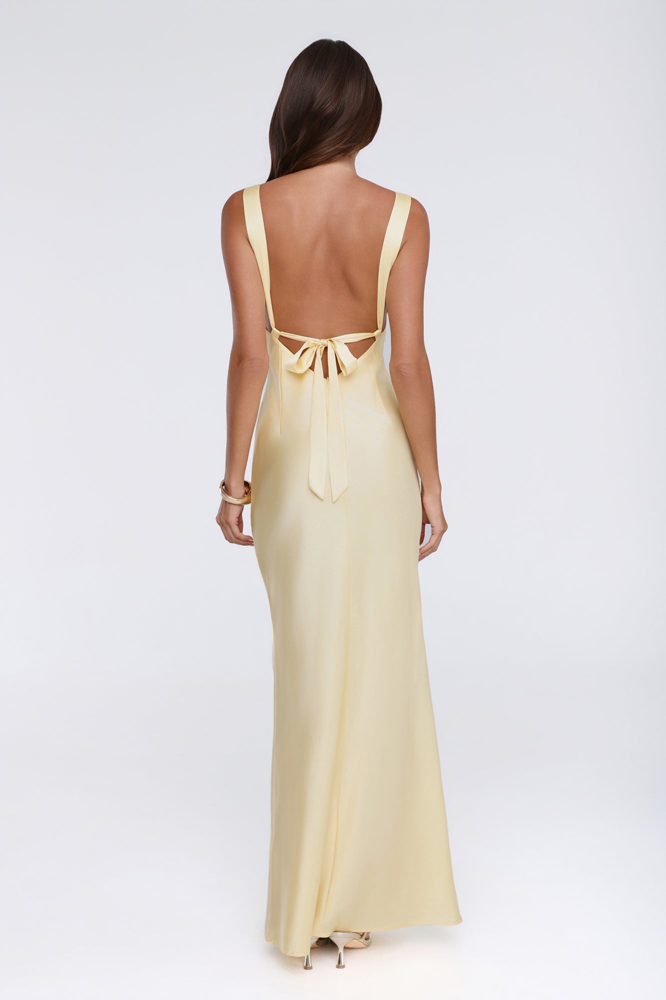 Polished Affair Satin Maxi Dress Butter