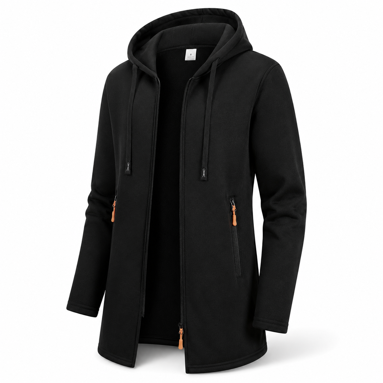 Men's Hooded Longline Jacket – Fleece Winter Coat