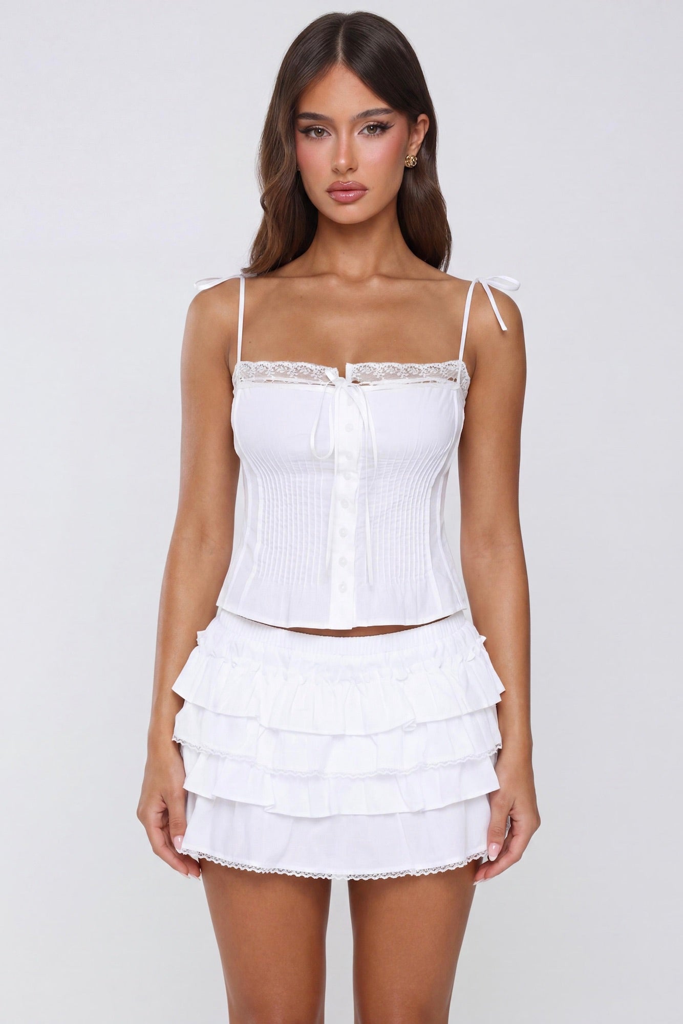 Garden Daze Lace Top White