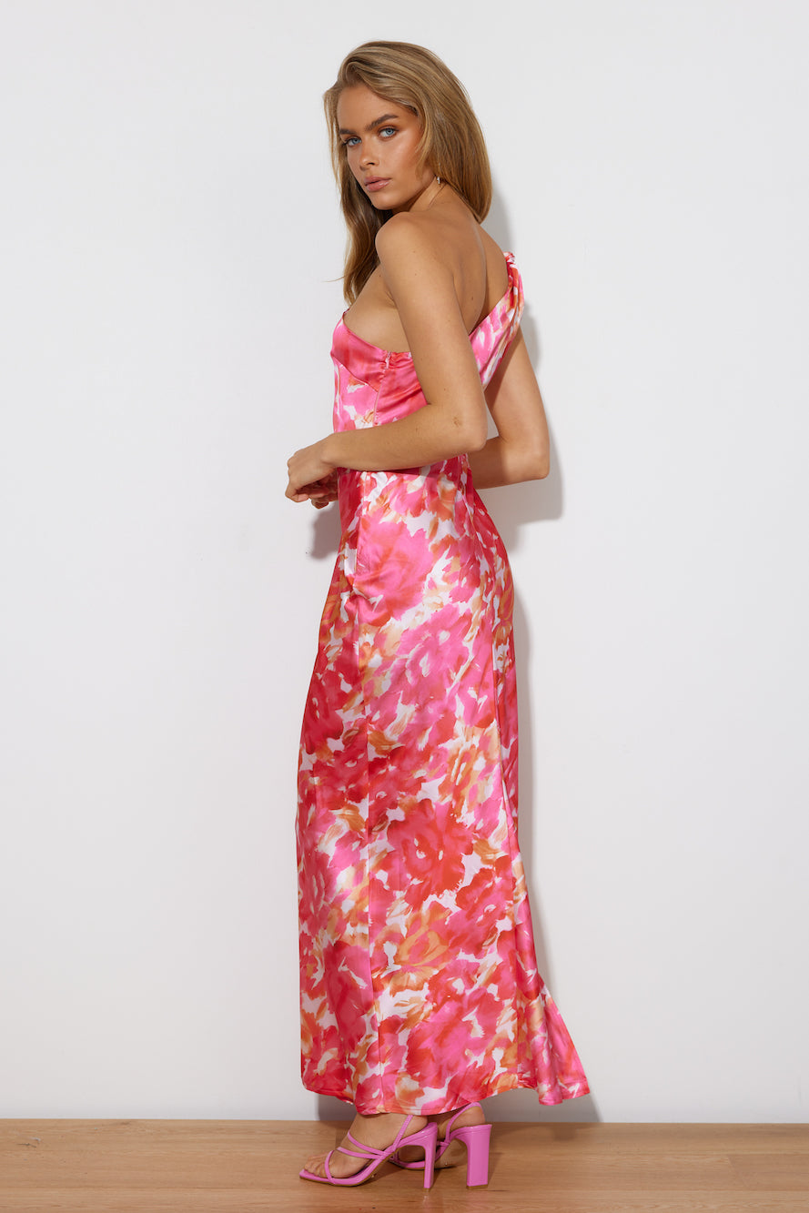 She Is Beauty Midi Dress Pink