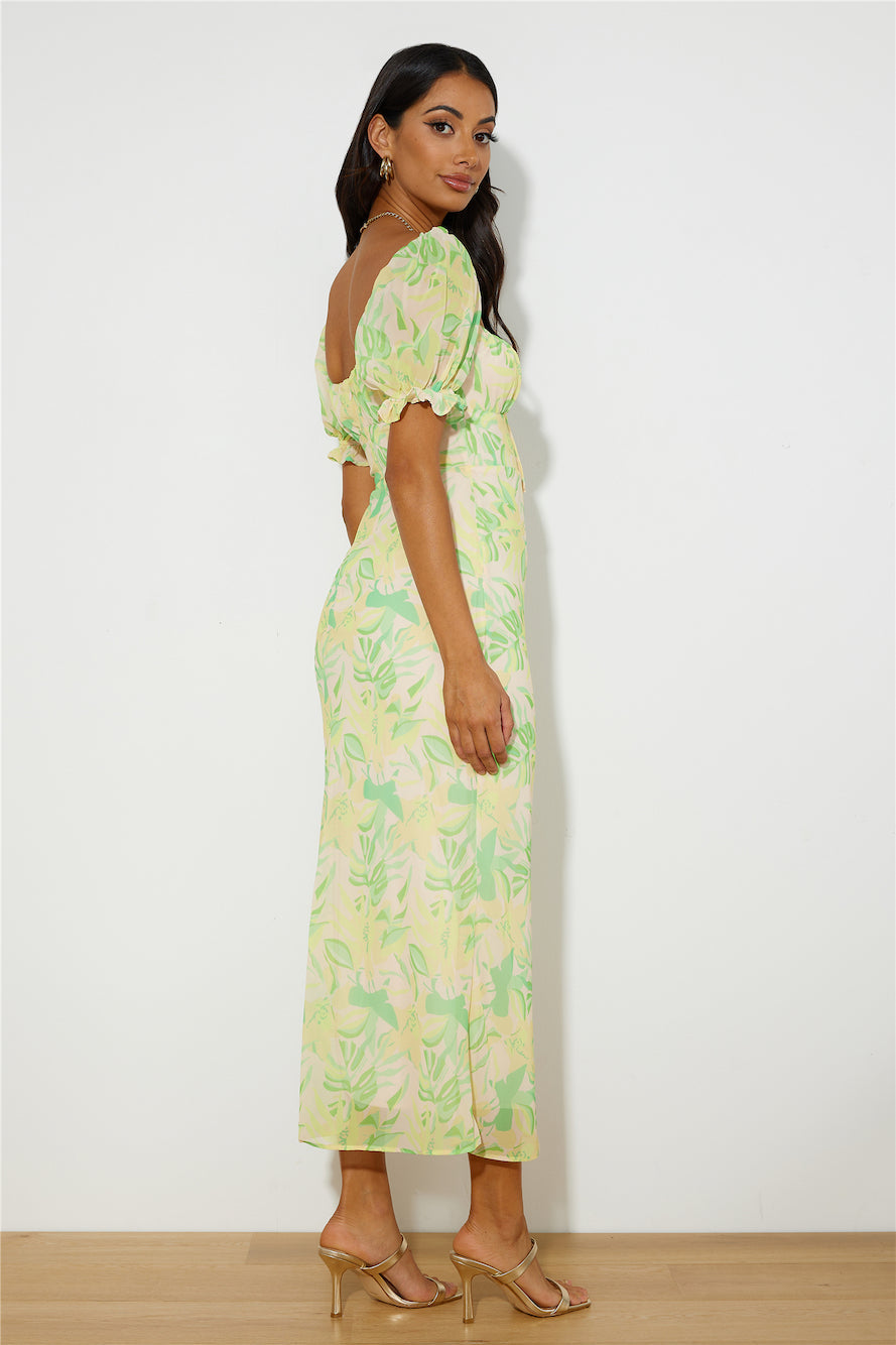 Everyday Girl Midi Dress Green