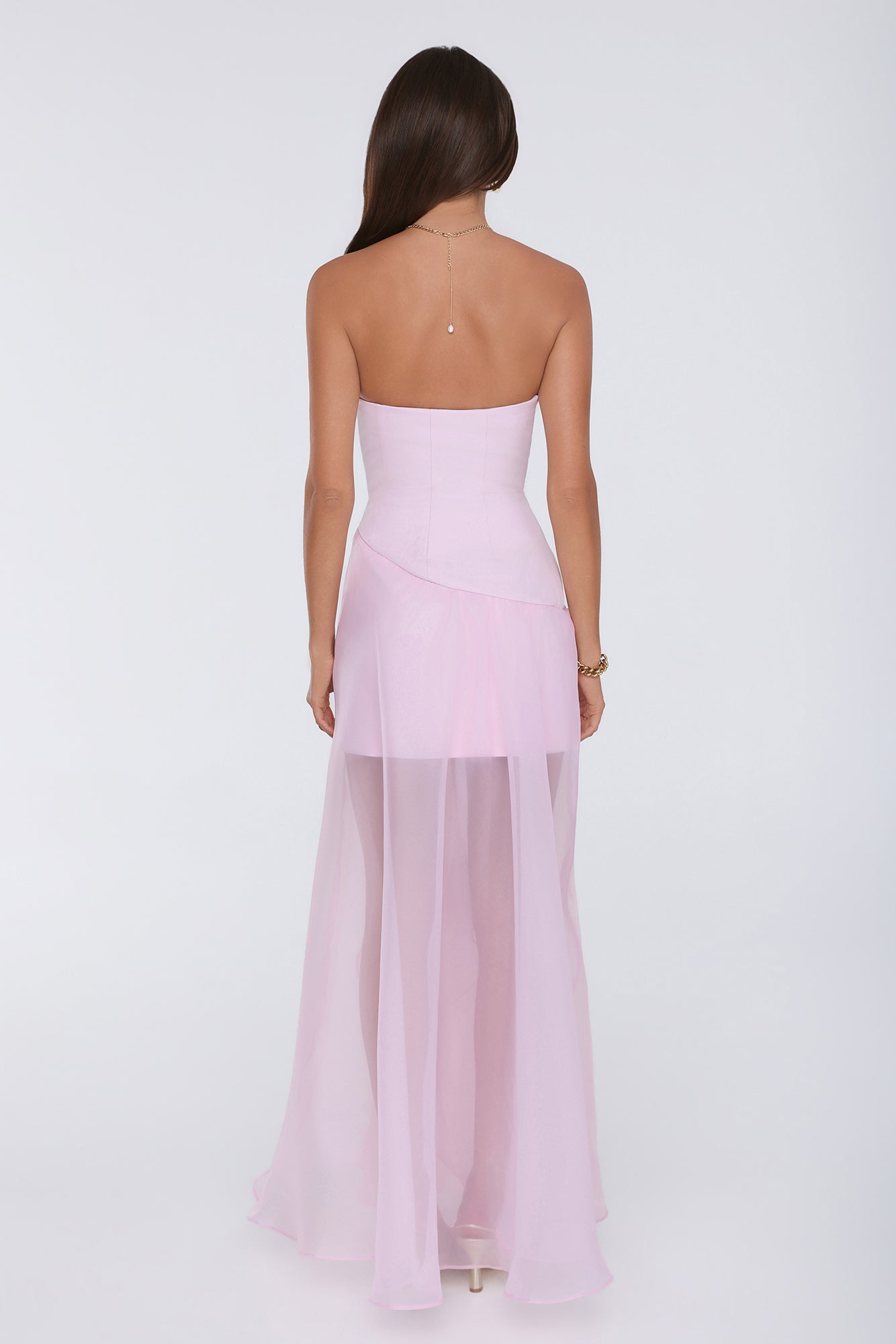 Romantic Everything Strapless Maxi Dress Pink
