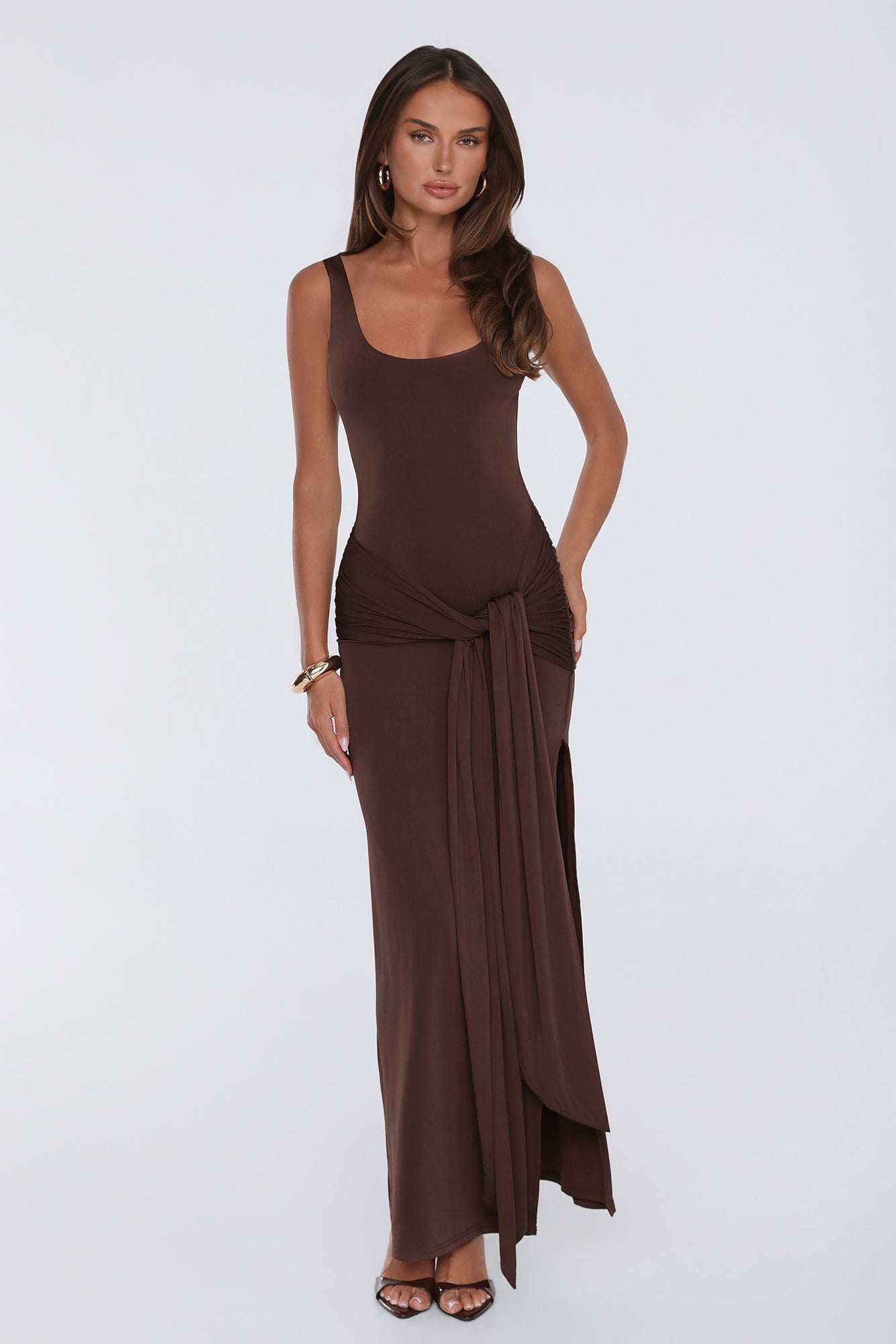 Maximum Style Maxi Dress Brown