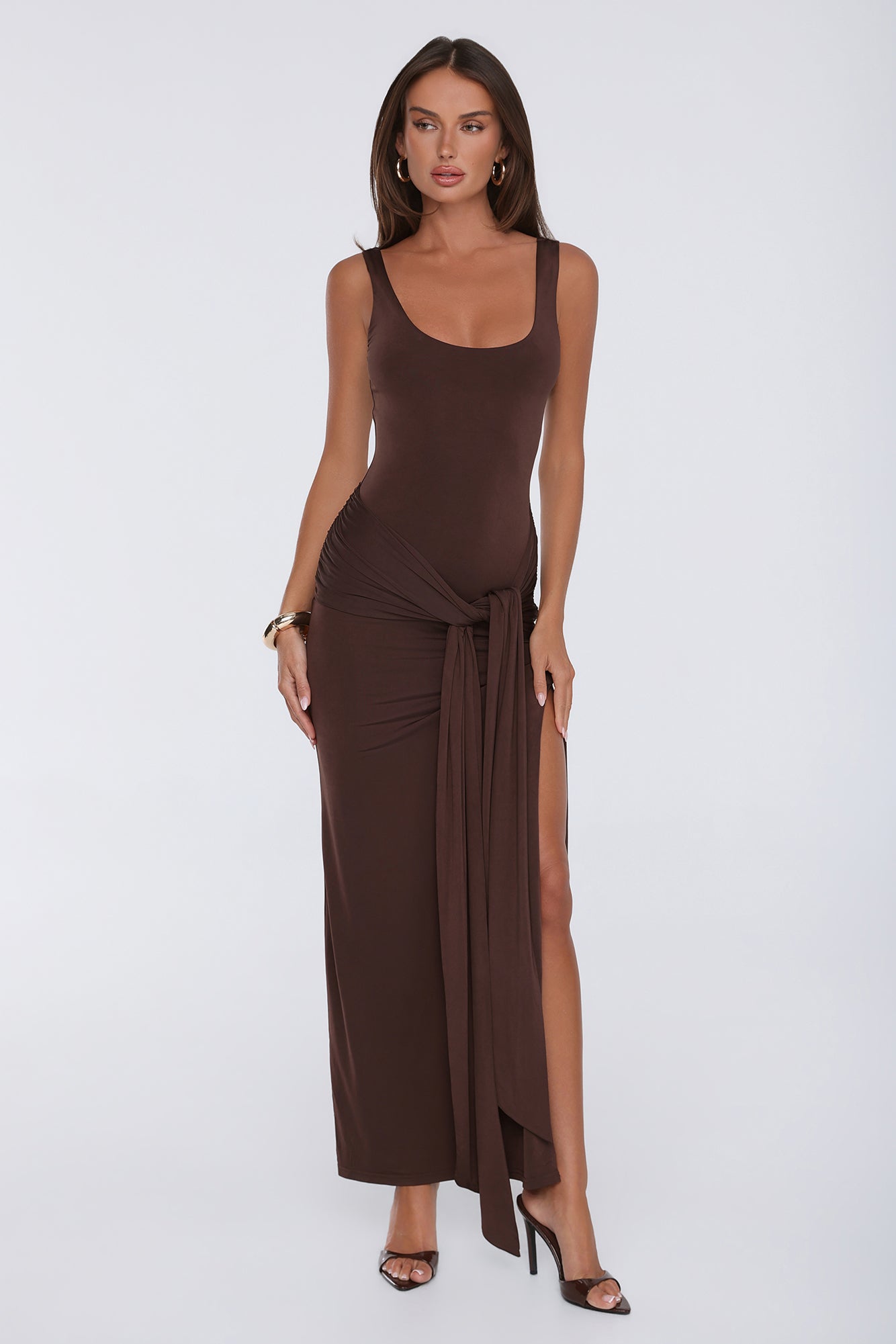 Maximum Style Maxi Dress Brown