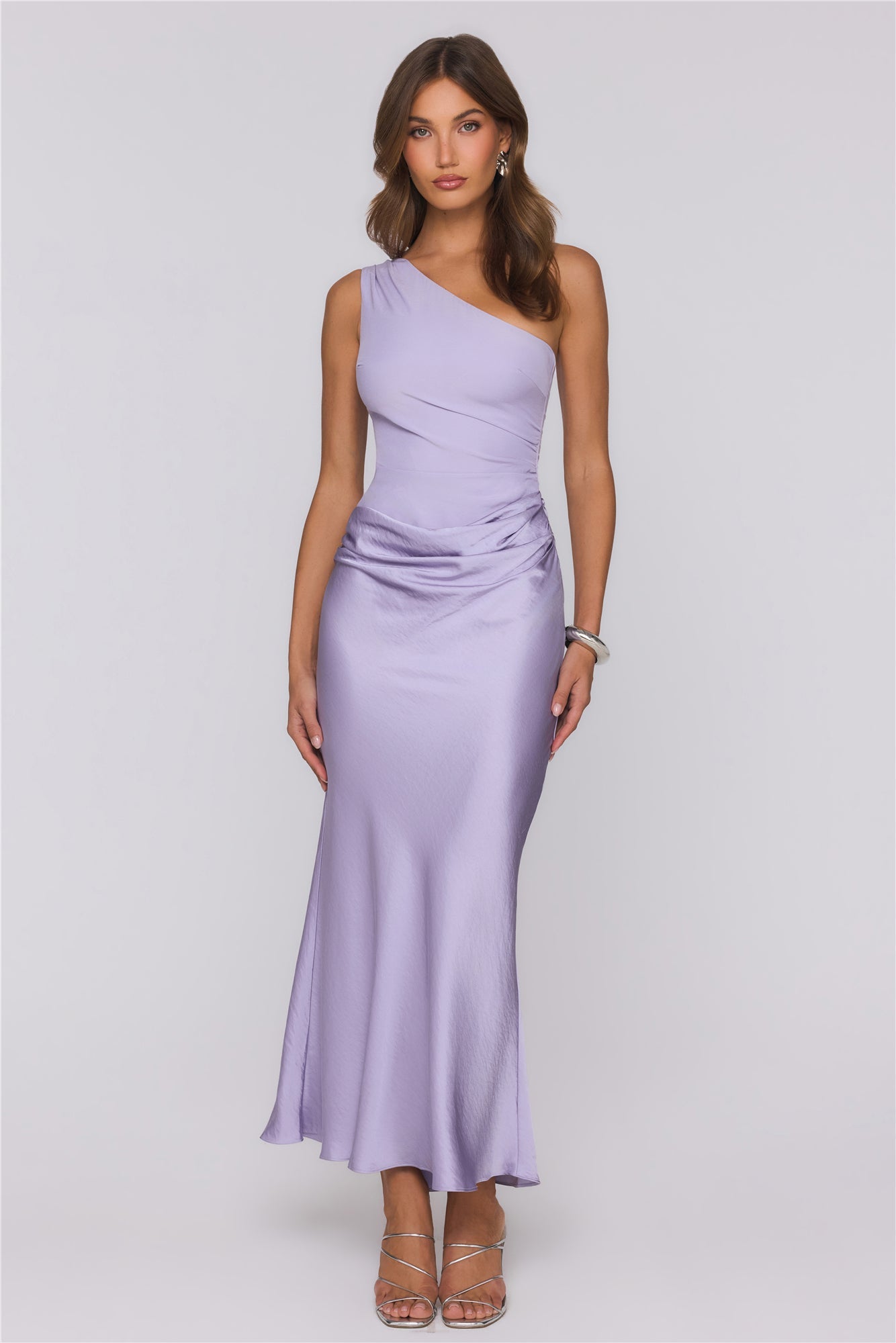 Starlit Darling Satin Maxi Dress Lilac