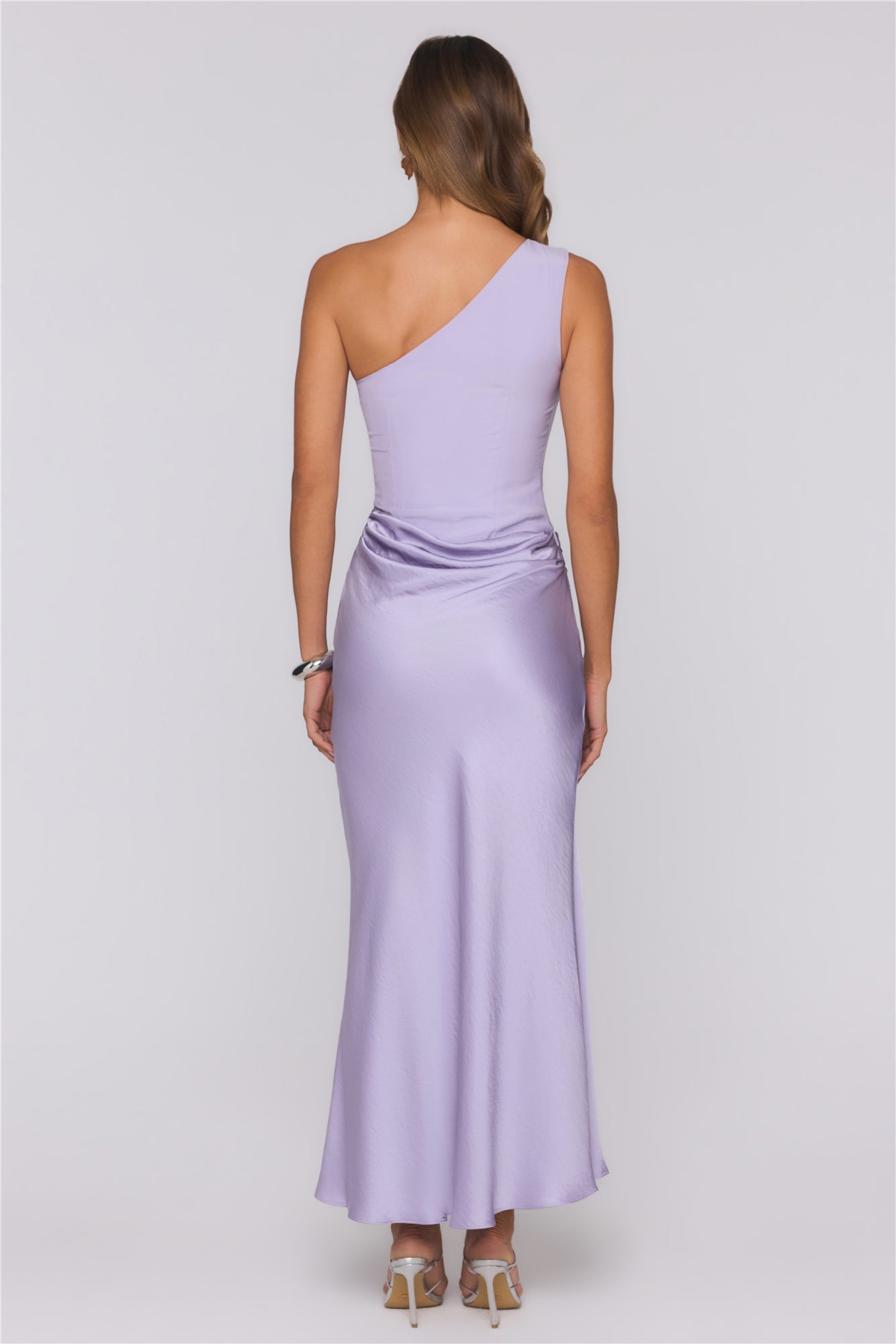 Starlit Darling Satin Maxi Dress Lilac