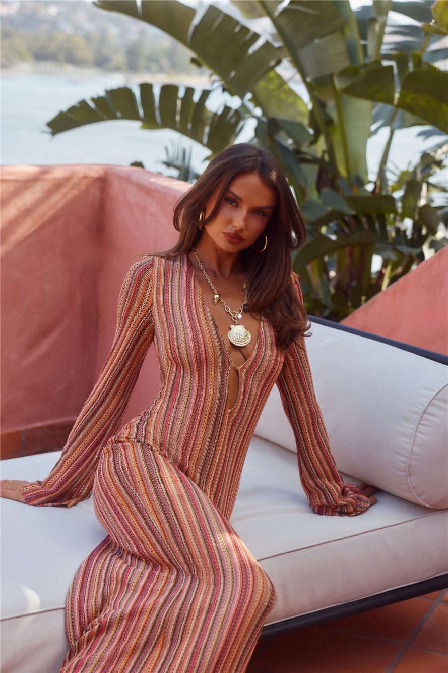 Crystal Coast Knit Maxi Dress Multi