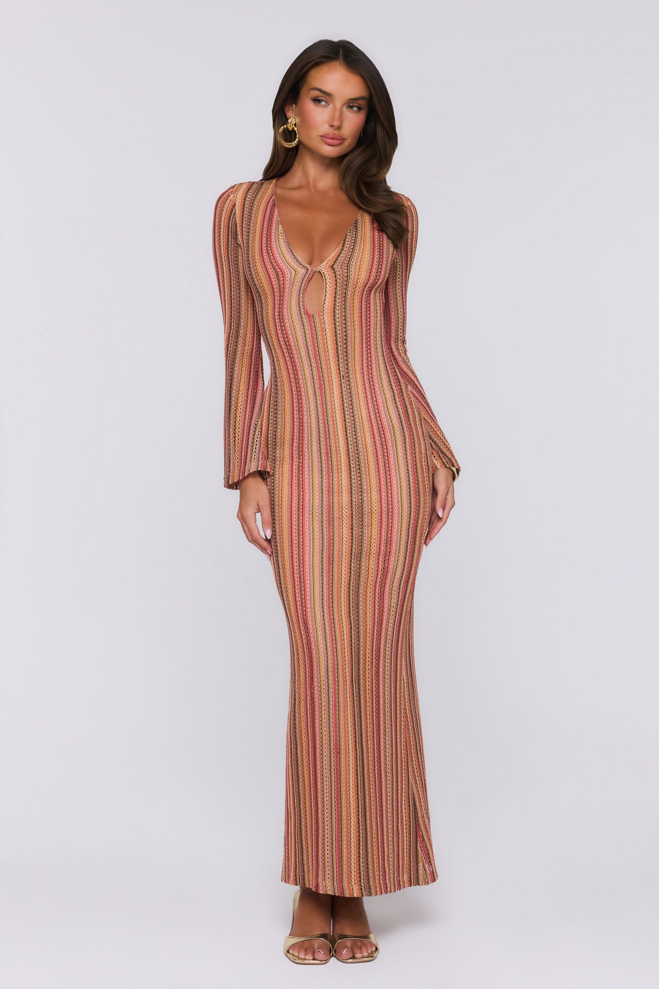 Crystal Coast Knit Maxi Dress Multi