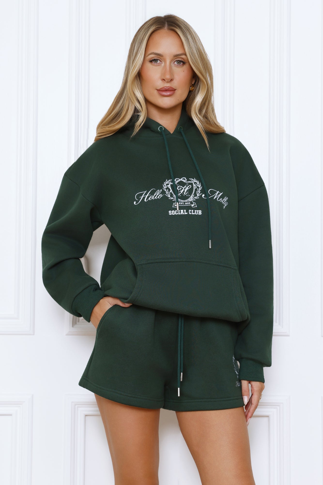 BASE Emblem Sweat Shorts Green