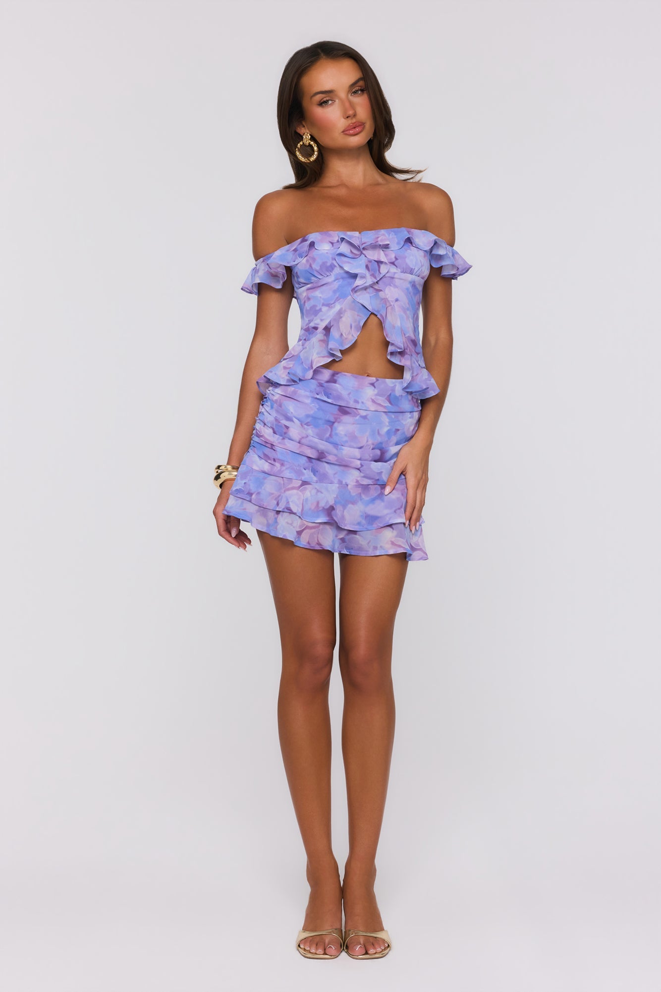 Into The Floral Mini Skirt Lilac