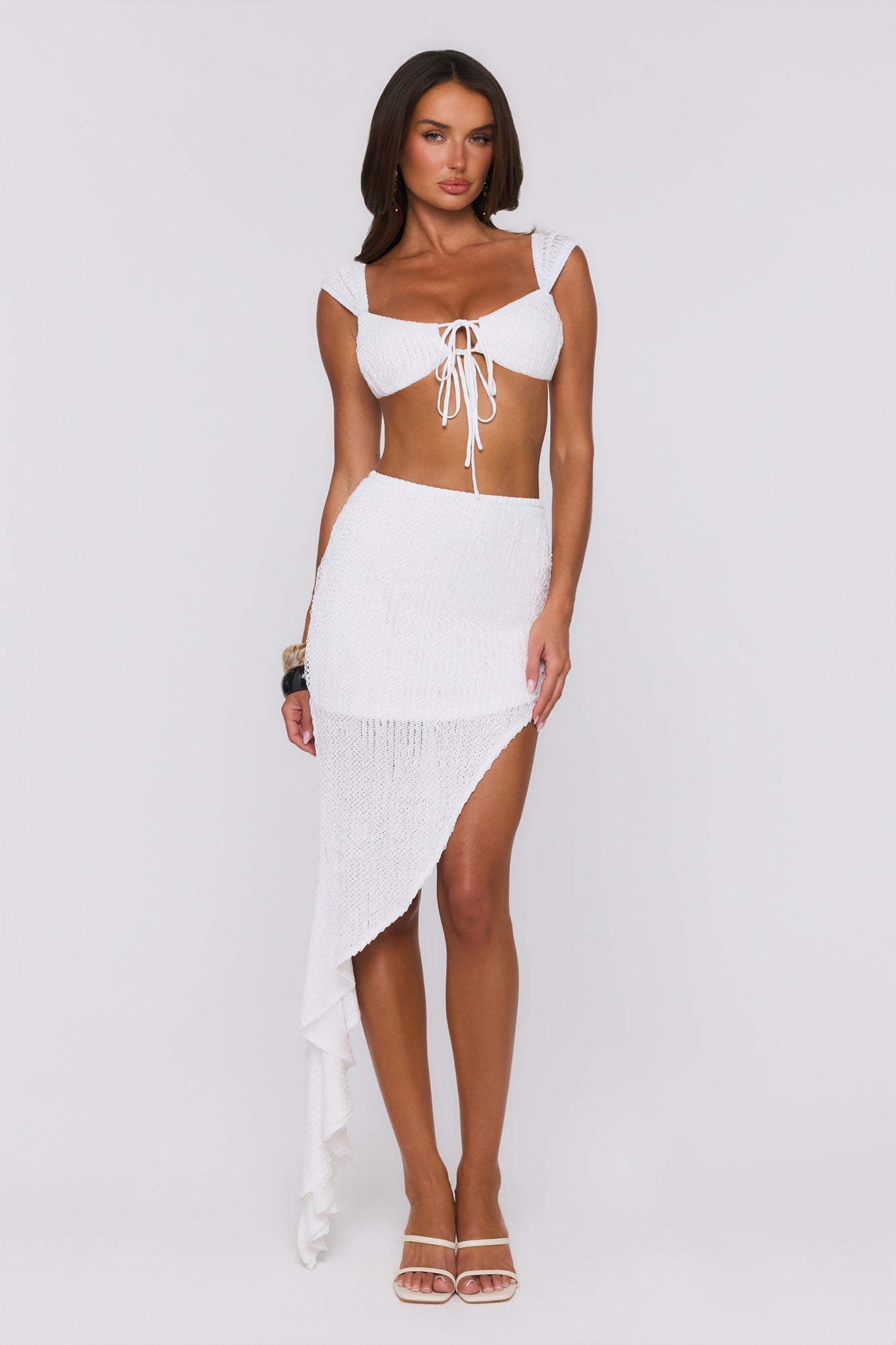 Blanco Midi Skirt White
