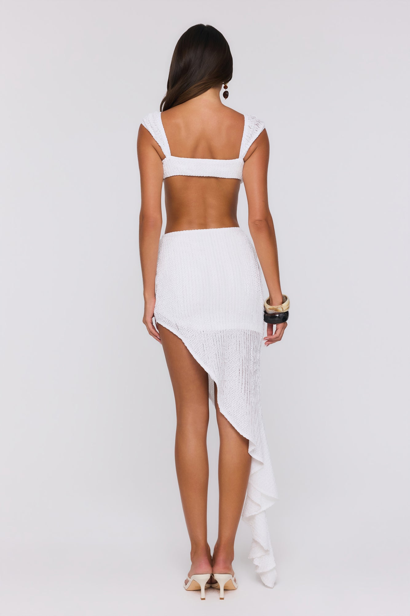 Blanco Knit Crop Top White