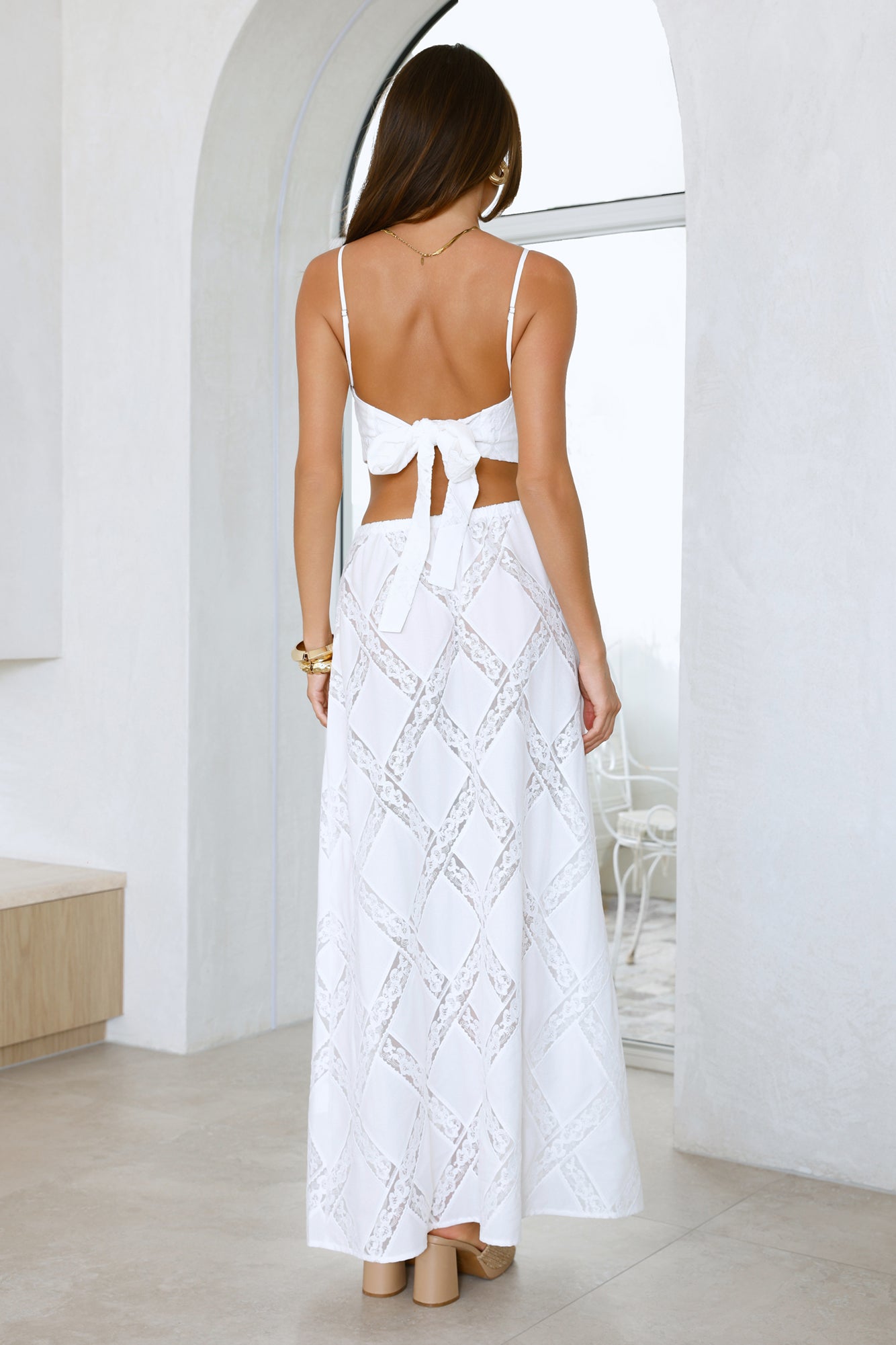 Ocean Air Oasis Crop Top White