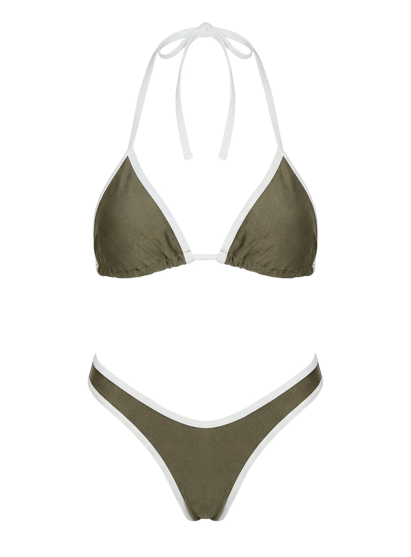 Wildfire Waves Triangle Bikini Top Green
