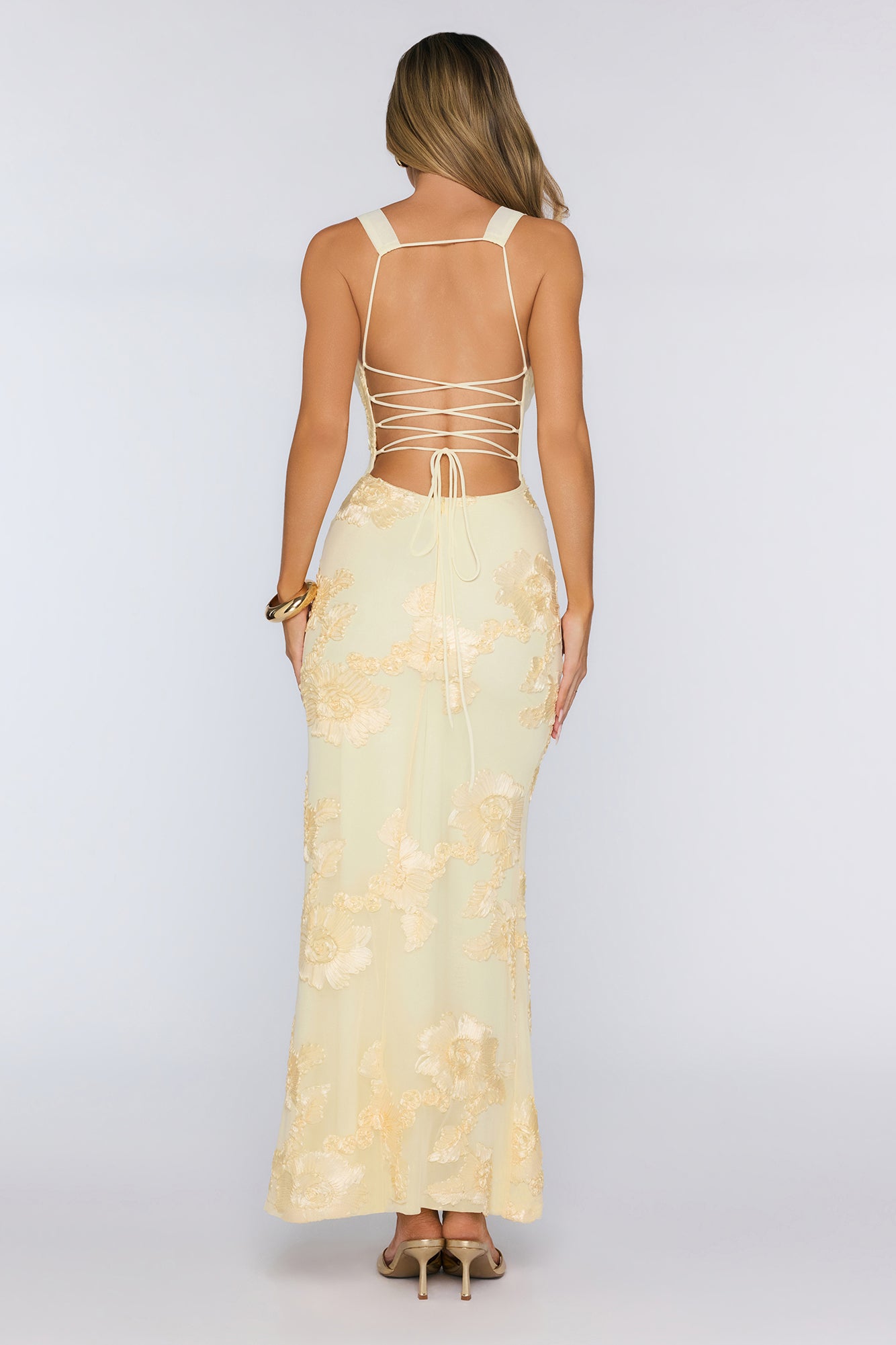 Effortless All Day Mesh Maxi Dress Yellow