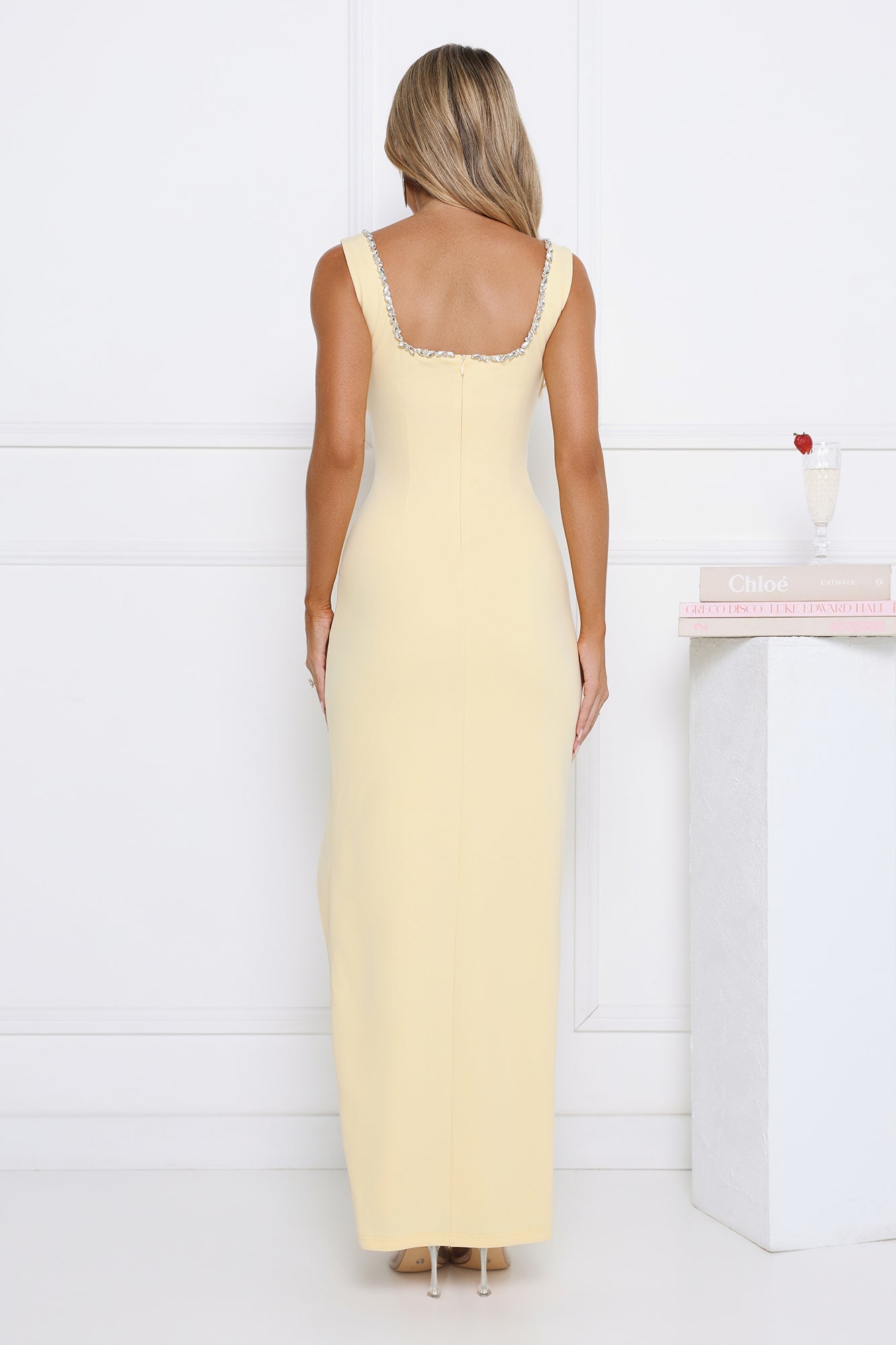 Exotic Soirée Maxi Dress Yellow