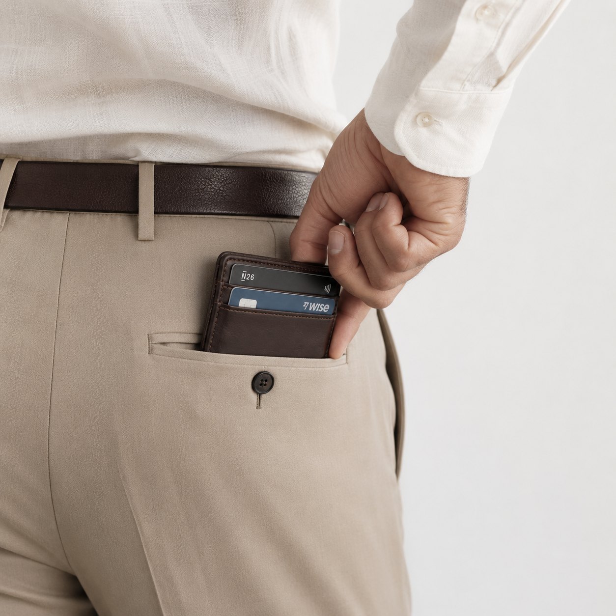 Men's Leather Money Clip Wallet