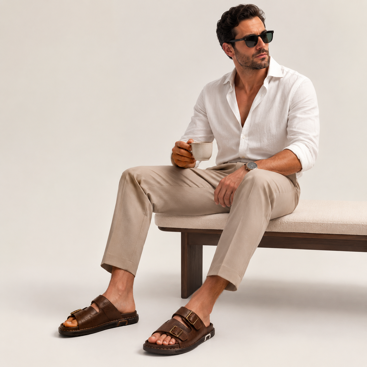 Men's Leather Casual Sandals