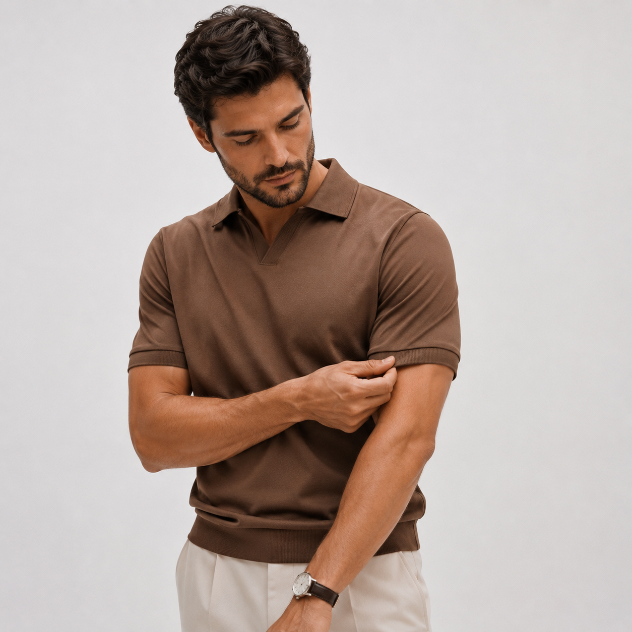 Men's Silky Polo Shirt – Old Money Style