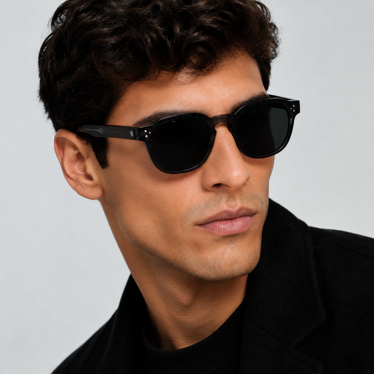 Men's Polarized Vintage Square Frame Sunglasses