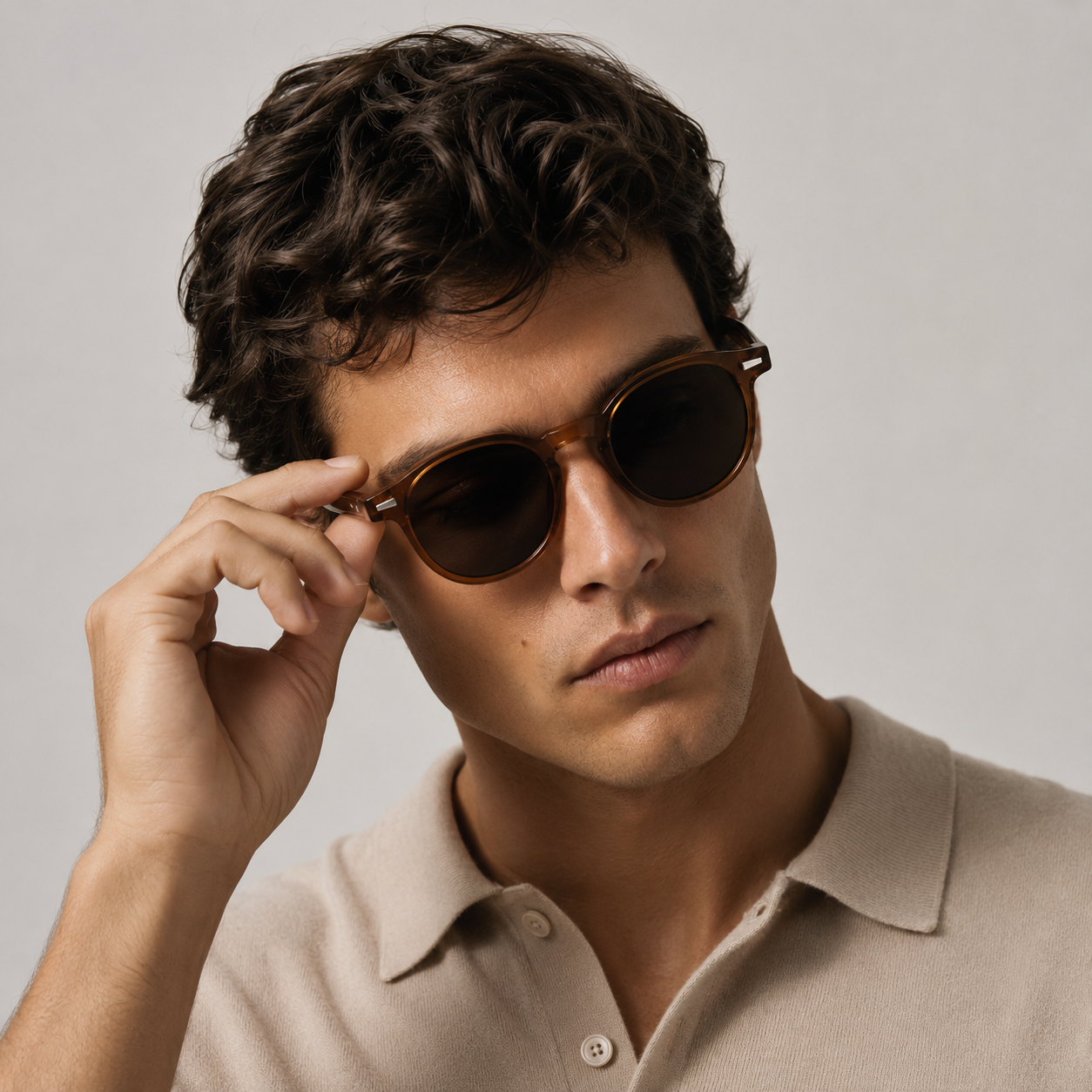 Men's Polarized Vintage Square Sunglasses