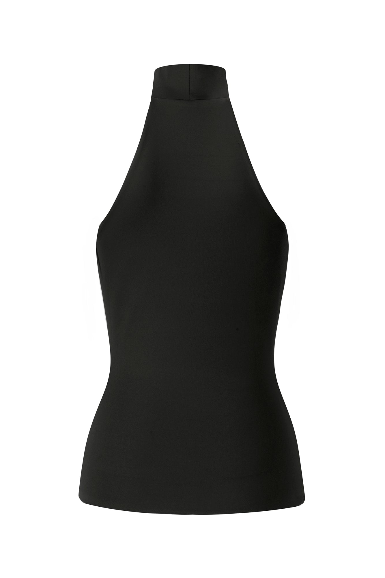 BASE Contour Reverse Halter Top Black