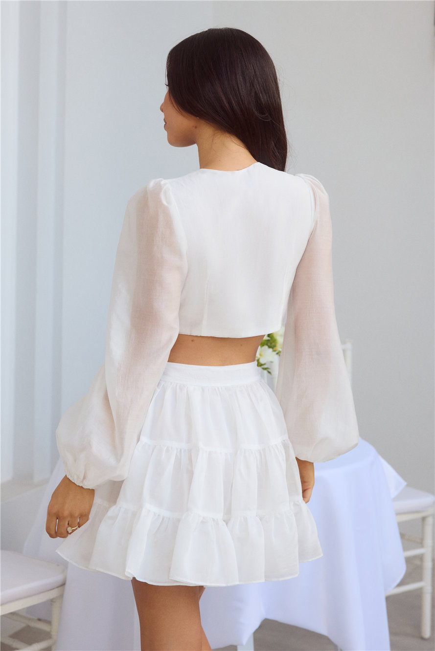 Daylight Loving Mini Skirt White