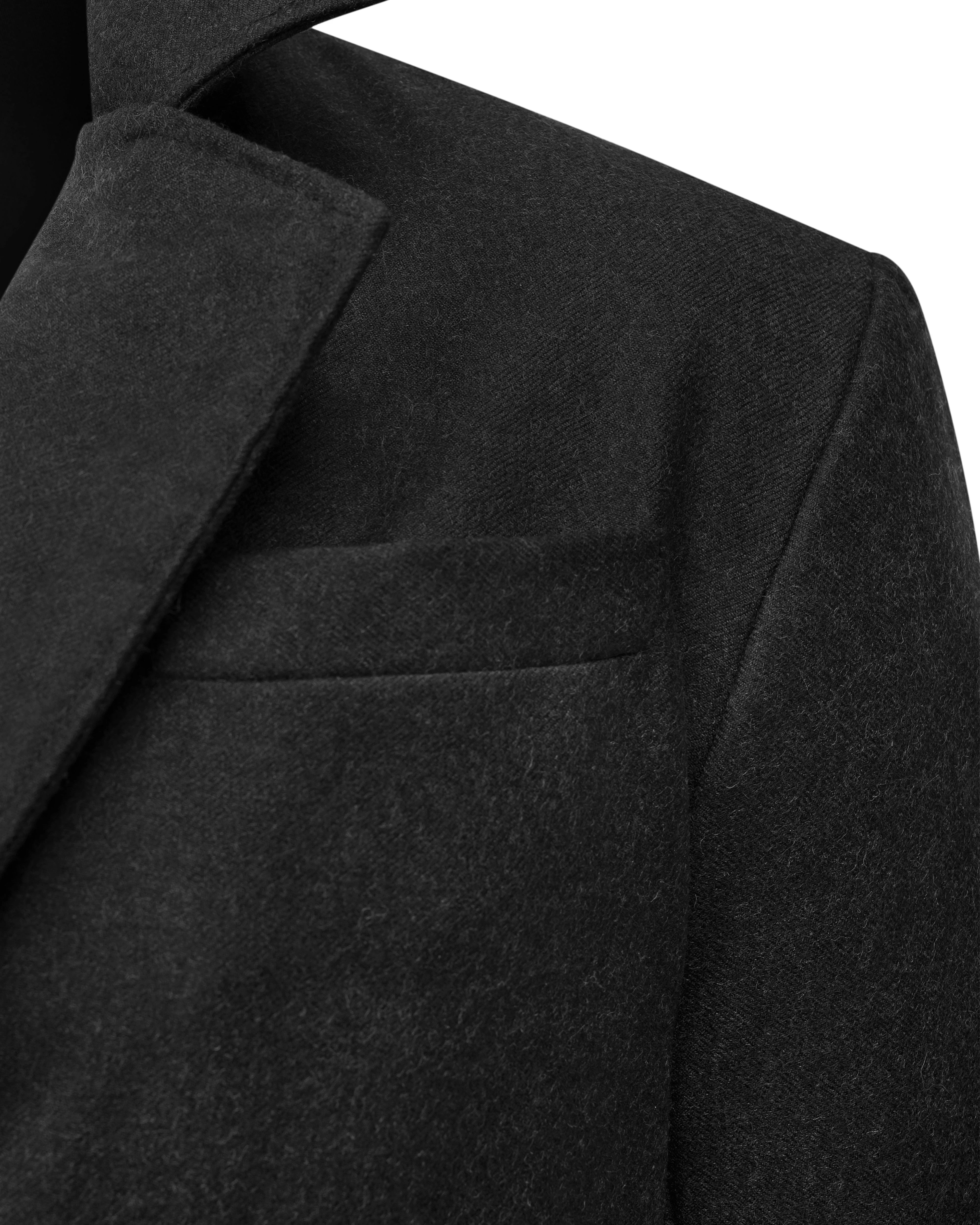 St. Moritz Coat in 100% Merino Wool - Oxford Gray