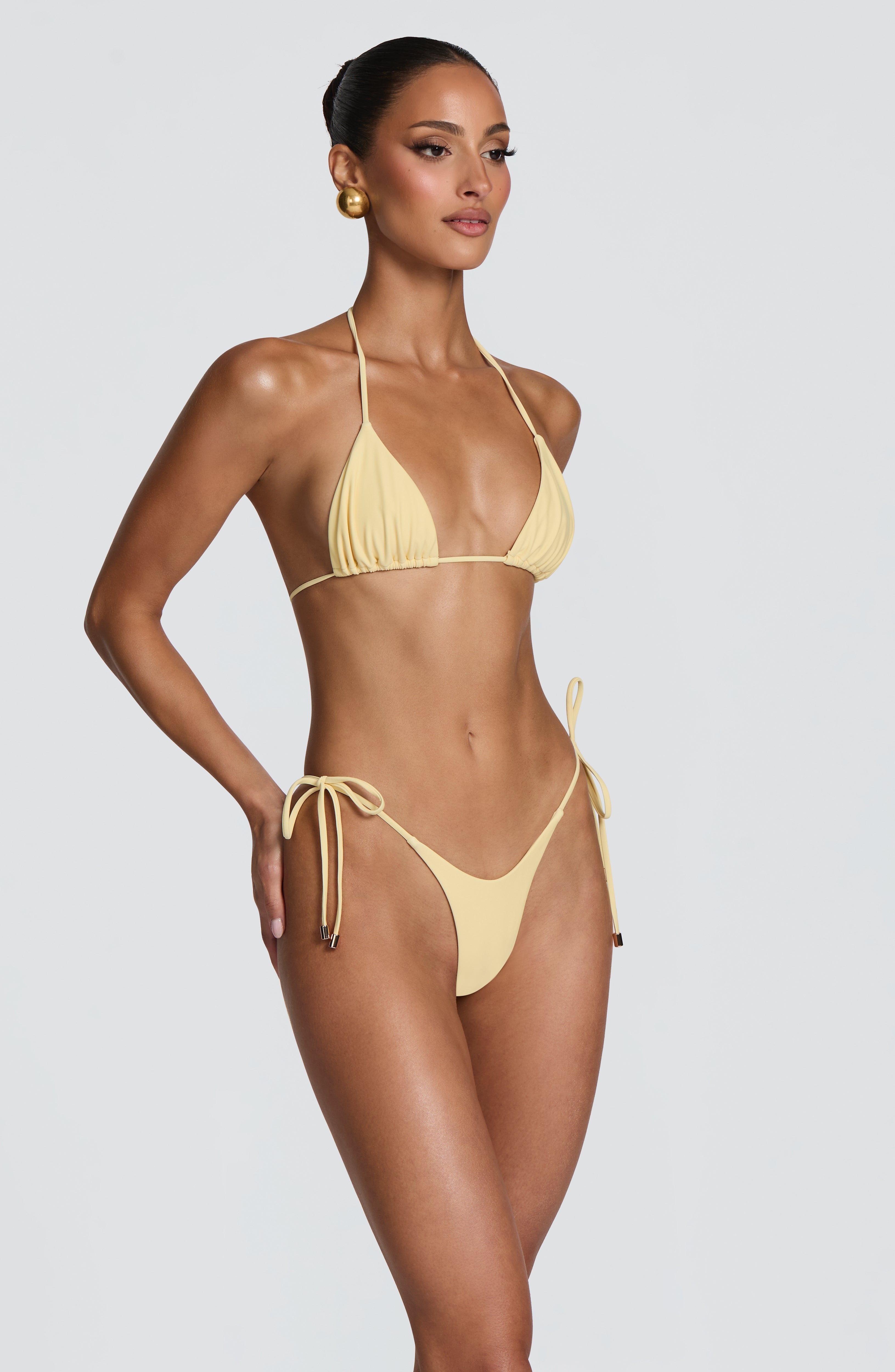 Suki Triangle Bikini Top - Lemon