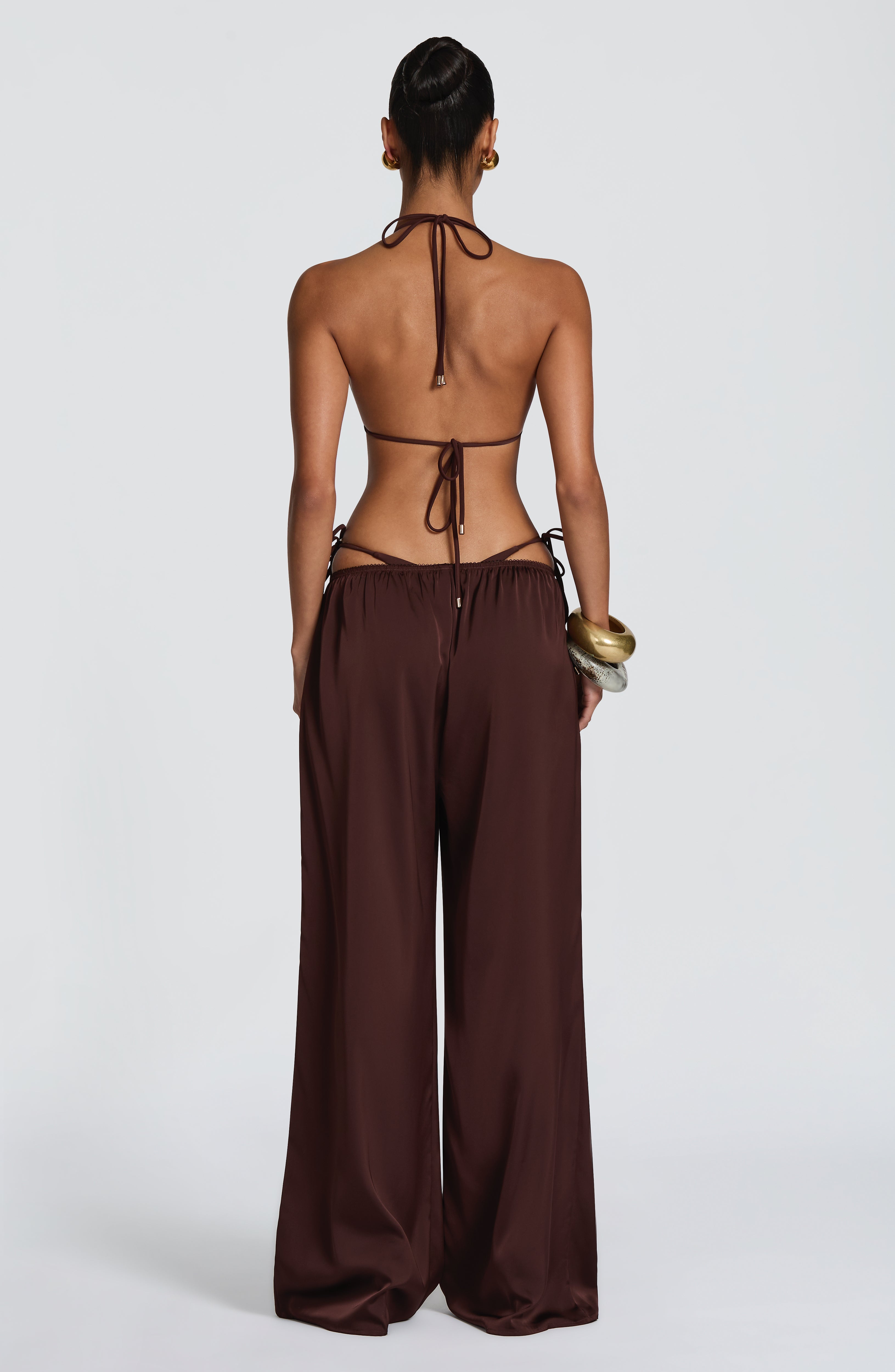 Pietra Triangle Bikini Top - Plum Brown