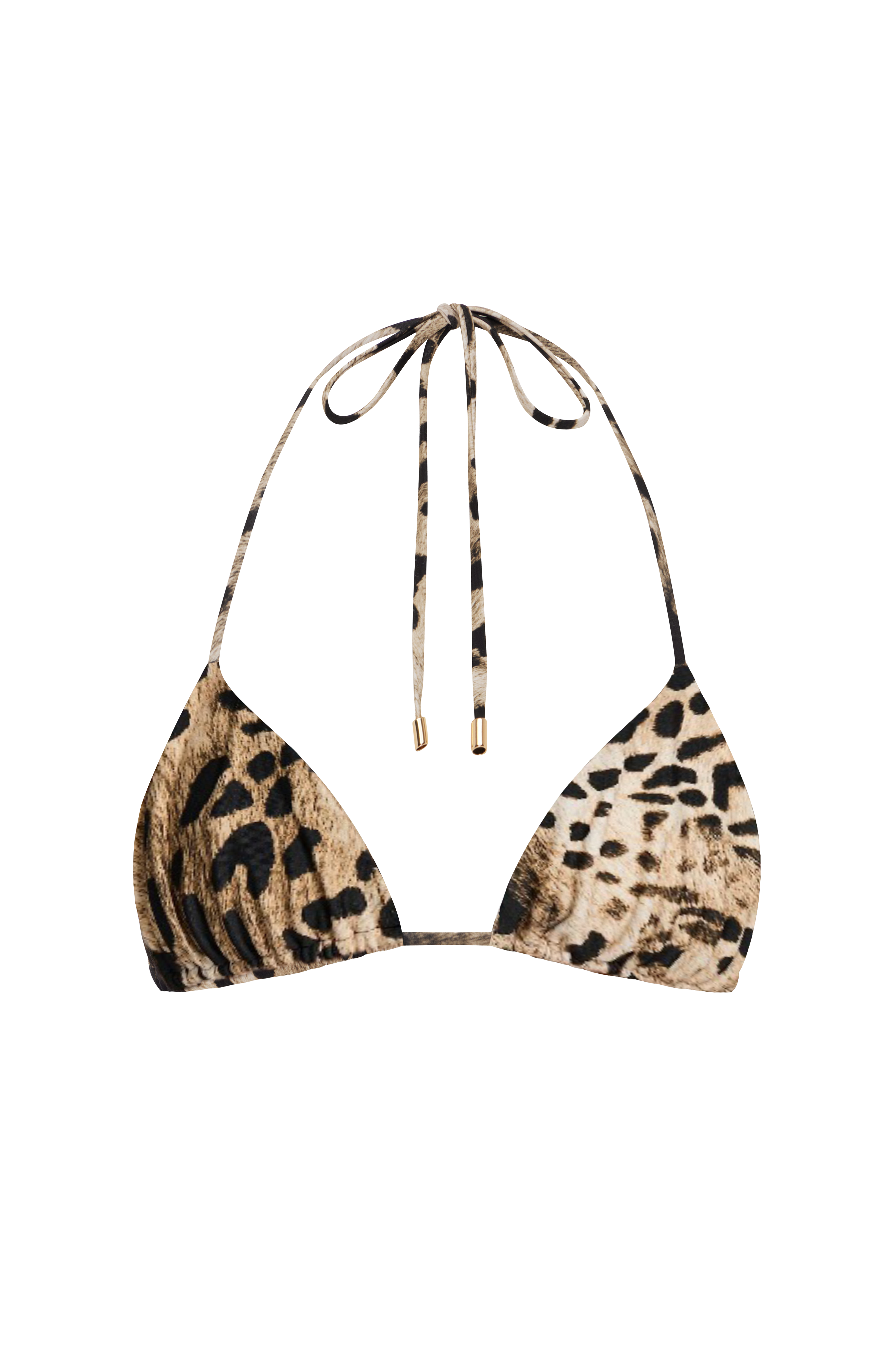 Suki Triangle Bikini Top - Leopard Print