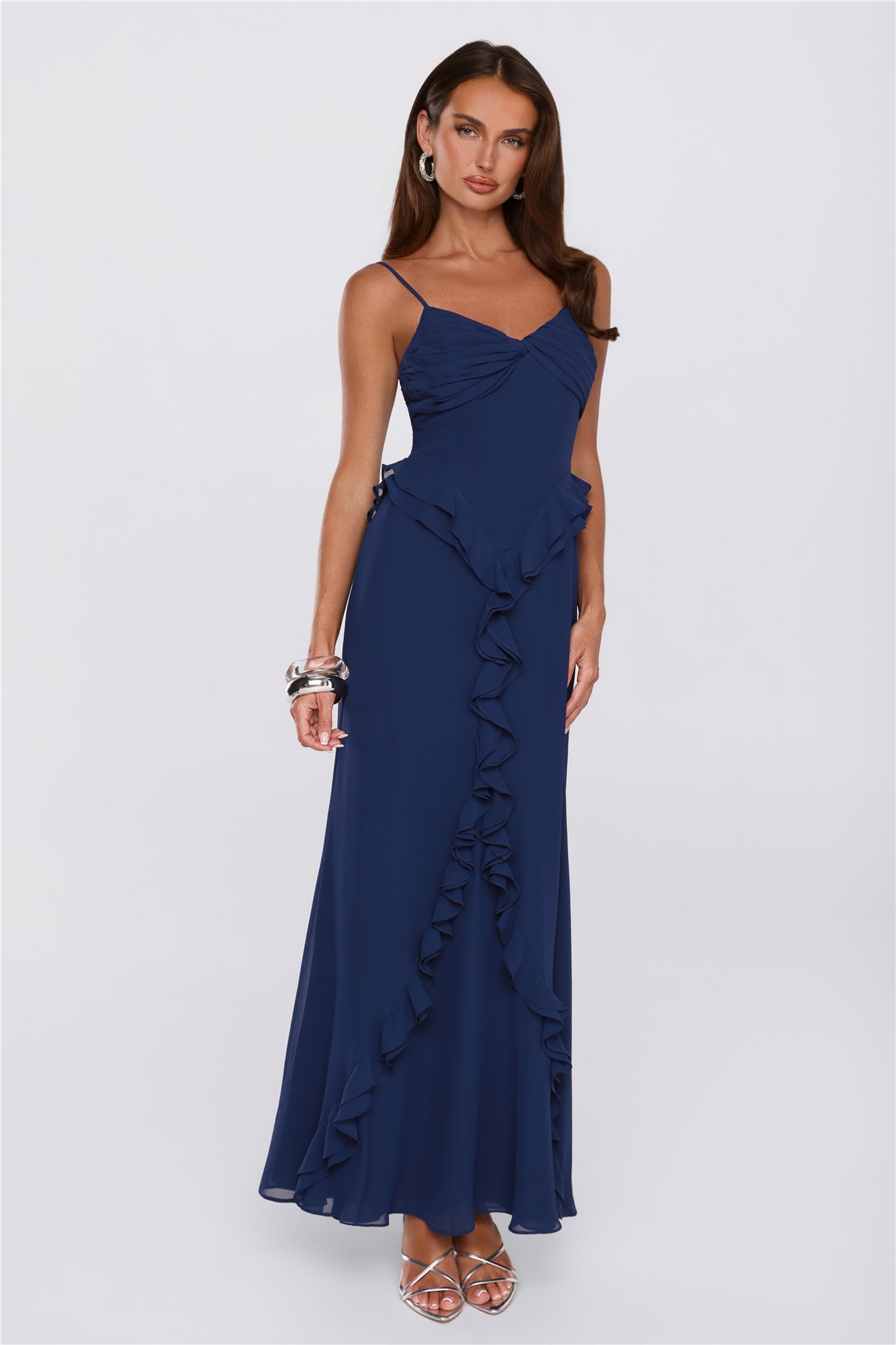 Balmy Nights Club Maxi Dress Navy