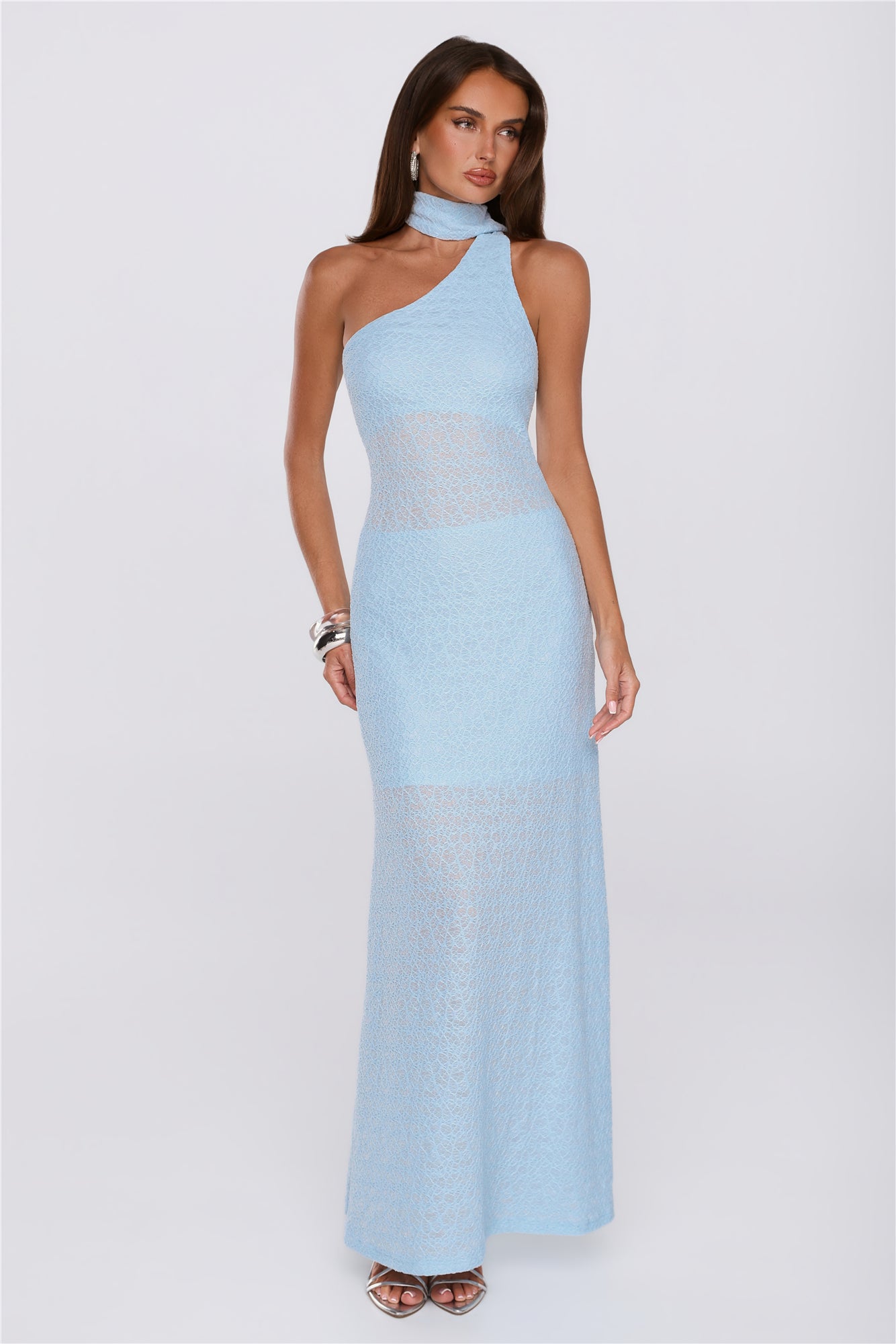 Dressed For This Halter Maxi Dress Blue