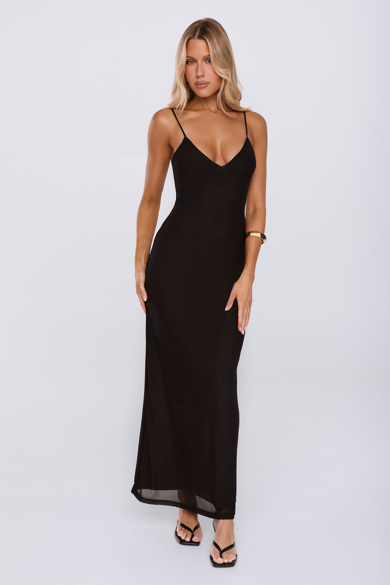 Everyone Loves Mesh Maxi Dress Black