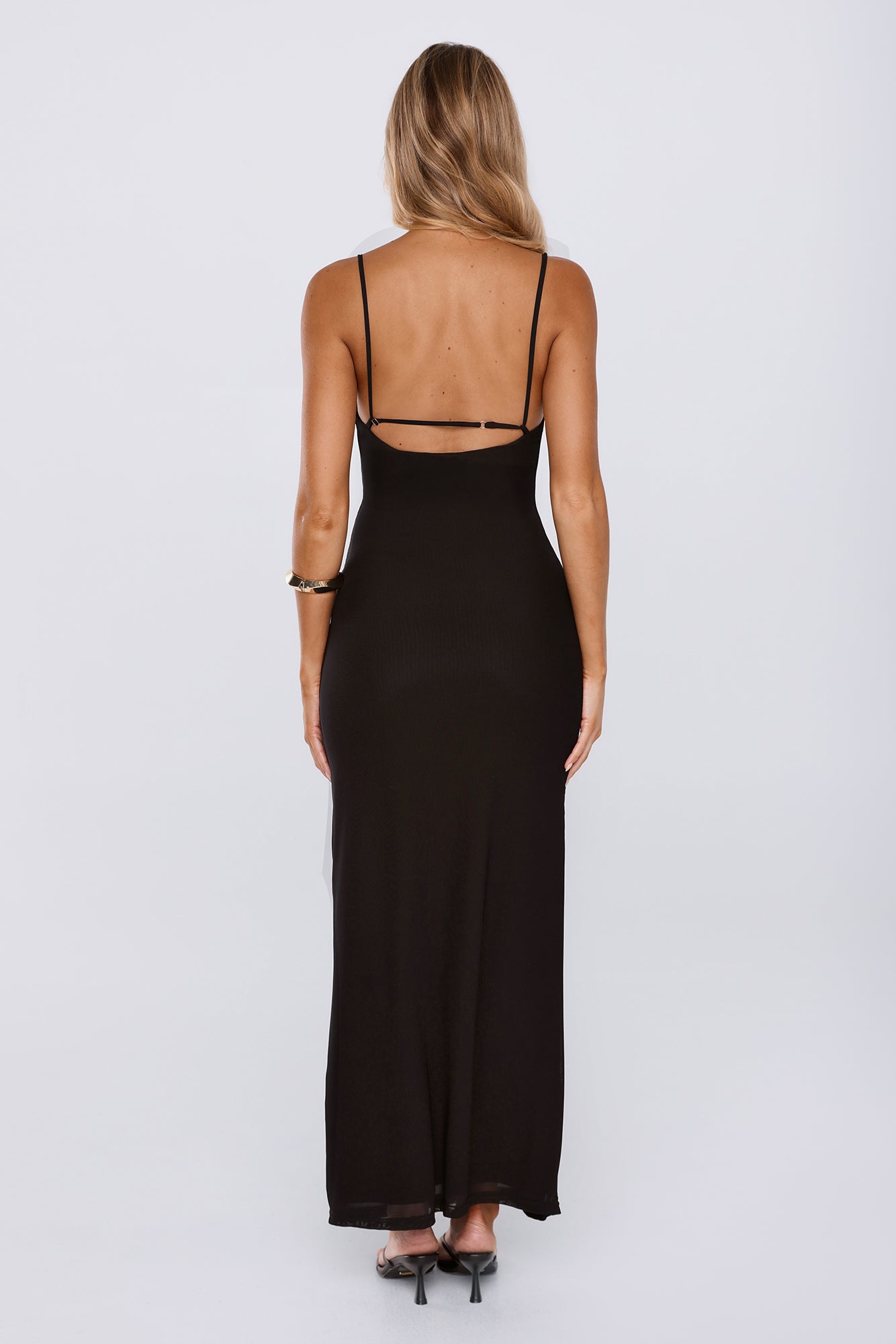 Everyone Loves Mesh Maxi Dress Black