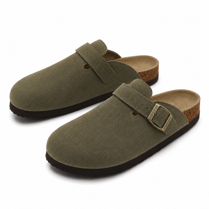 Men's Suede Cork Clogs