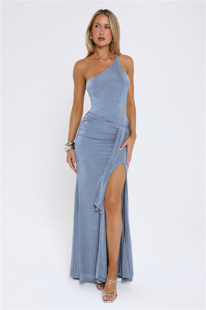 Summer Whisper Maxi Skirt Steel