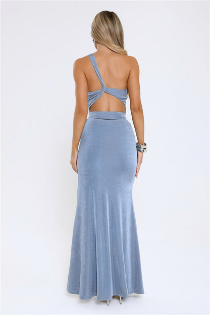 Summer Whisper Maxi Skirt Steel