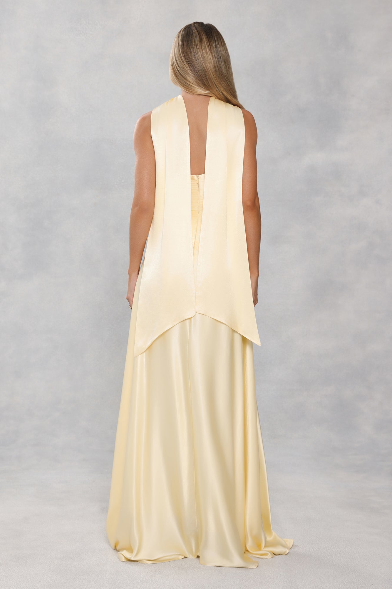 Satin Neck Scarf Yellow